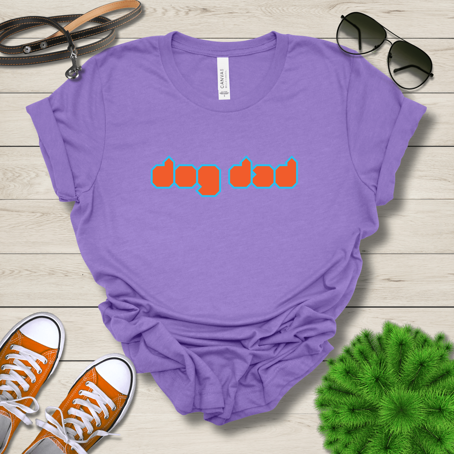 T-Shirt Heather Team Purple / S Dog Dad Cubed Premium Unisex T-Shirt --reallyintothat