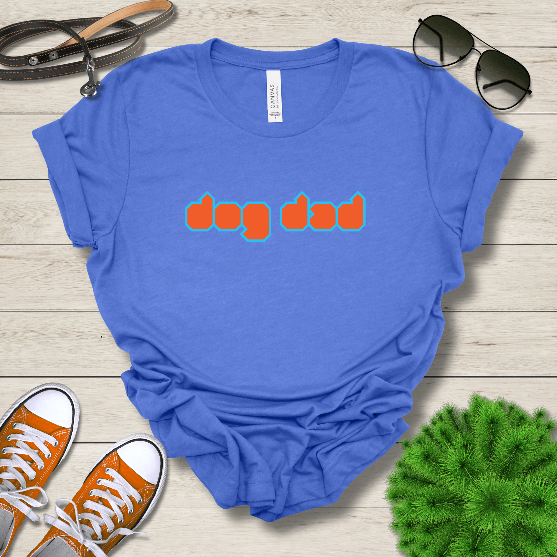 T-Shirt Heather True Royal / S Dog Dad Cubed Premium Unisex T-Shirt --reallyintothat