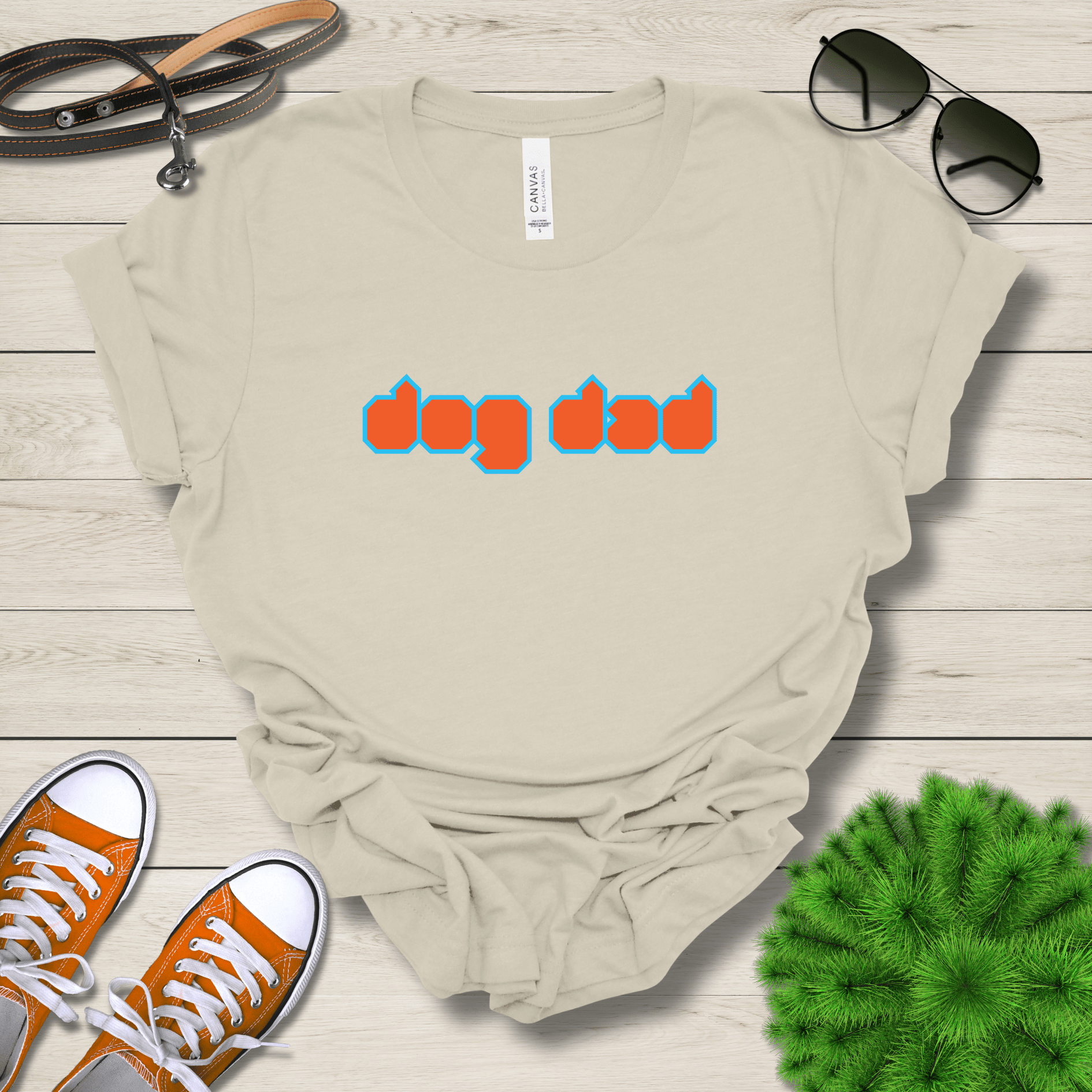 T-Shirt Natural / S Dog Dad Cubed Premium Unisex T-Shirt --reallyintothat