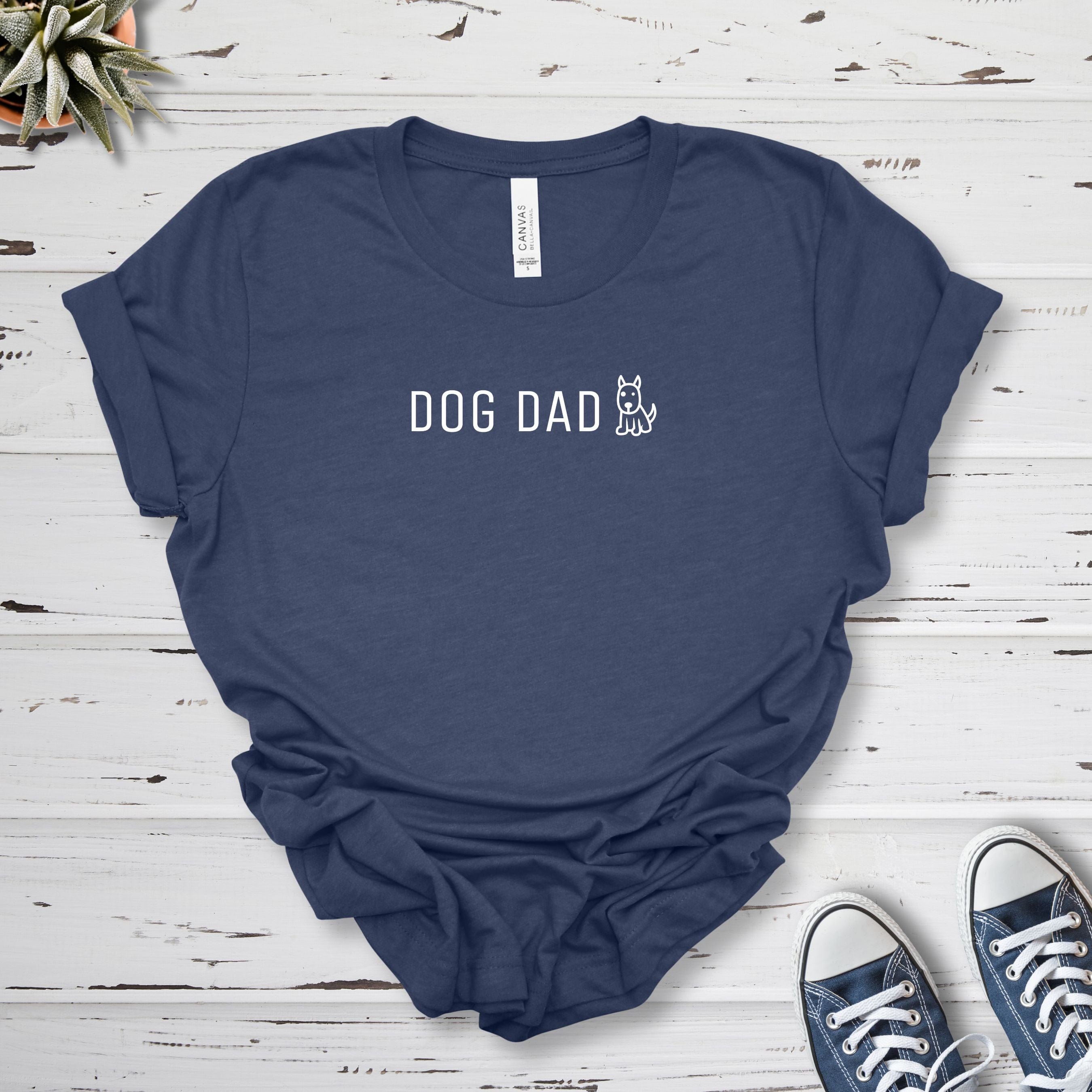 T-Shirt Heather Navy / S Dog Dad Cute Premium Unisex T-Shirt --reallyintothat