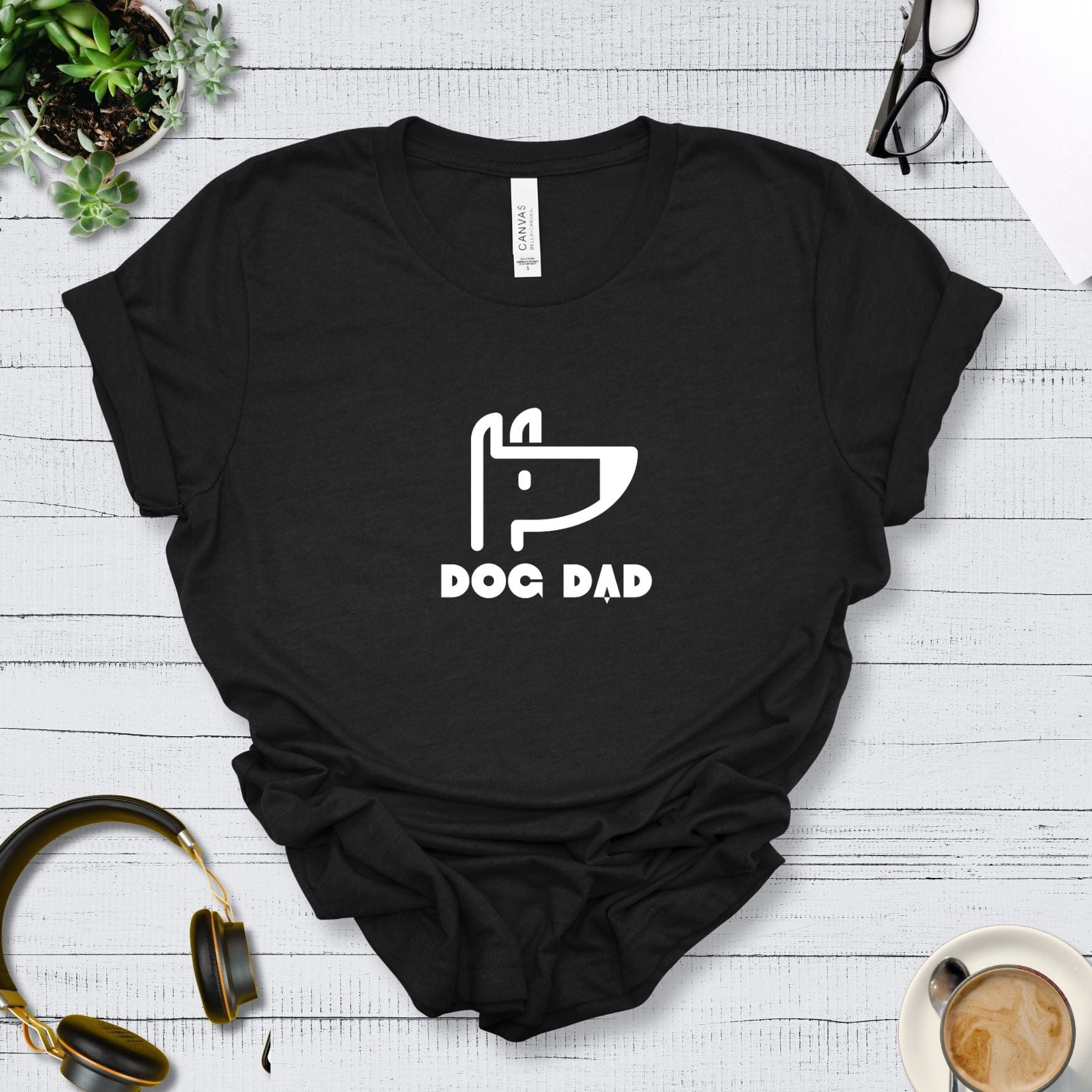 T-Shirt Black Heather / S Dog Dad Icon Premium Unisex T-Shirt --reallyintothat