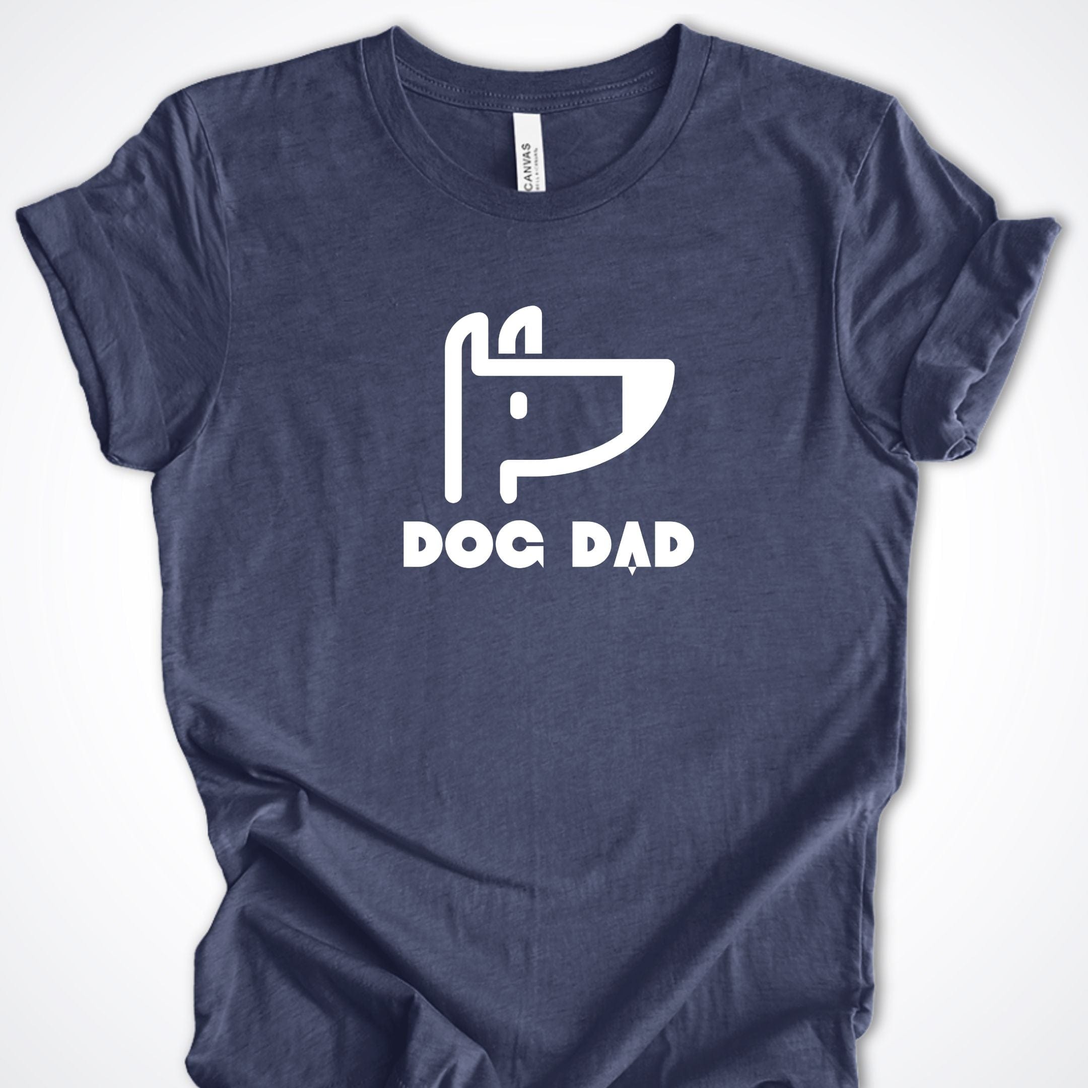 T-Shirt Heather Navy / S Dog Dad Icon Premium Unisex T-Shirt ReallyintoDogs