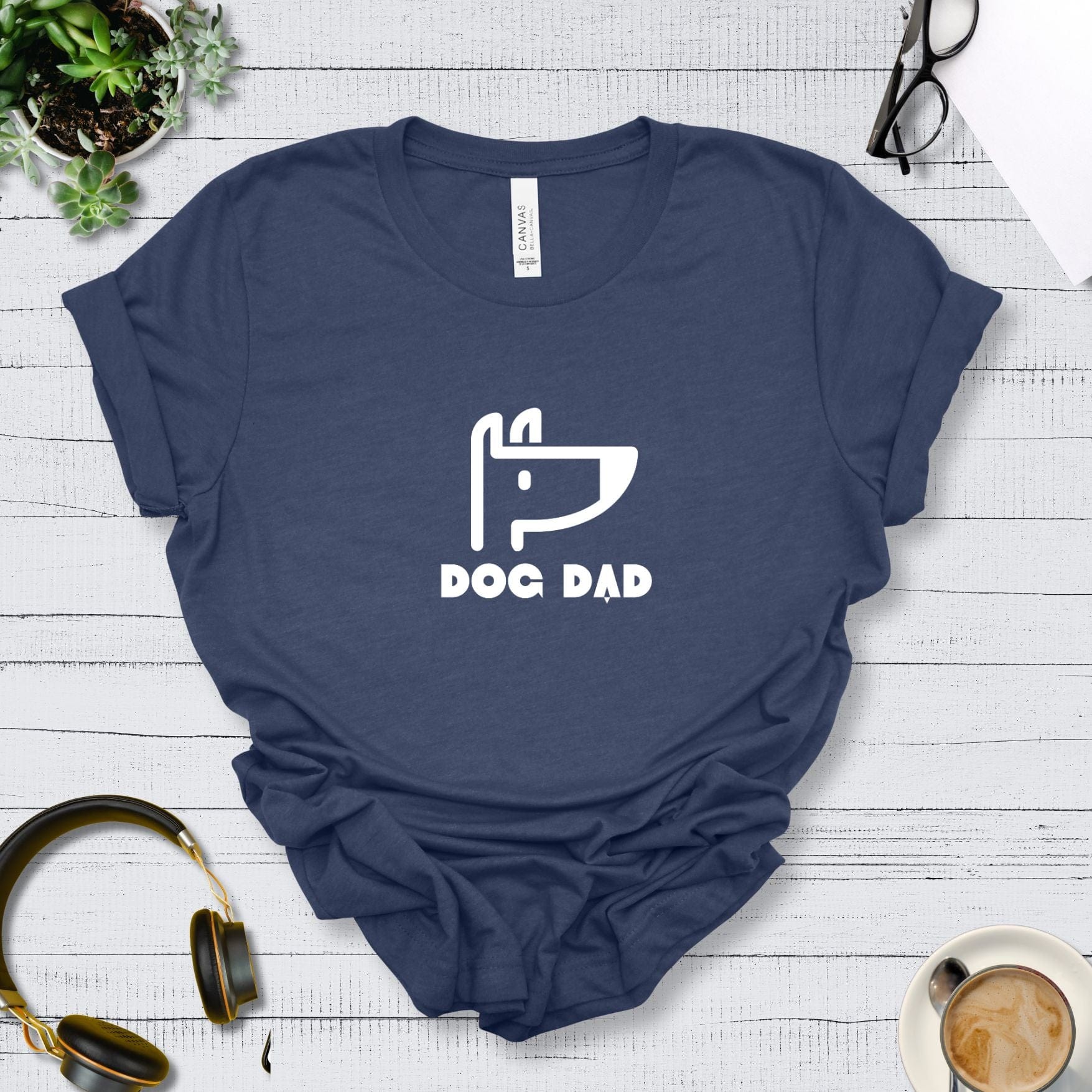 T-Shirt Heather Navy / S Dog Dad Icon Premium Unisex T-Shirt --reallyintothat