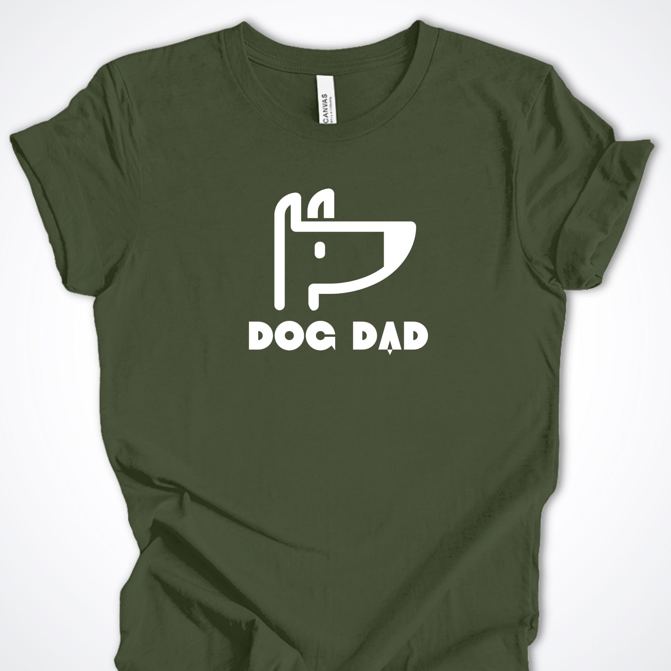 T-Shirt Military Green / S Dog Dad Icon Premium Unisex T-Shirt ReallyintoDogs