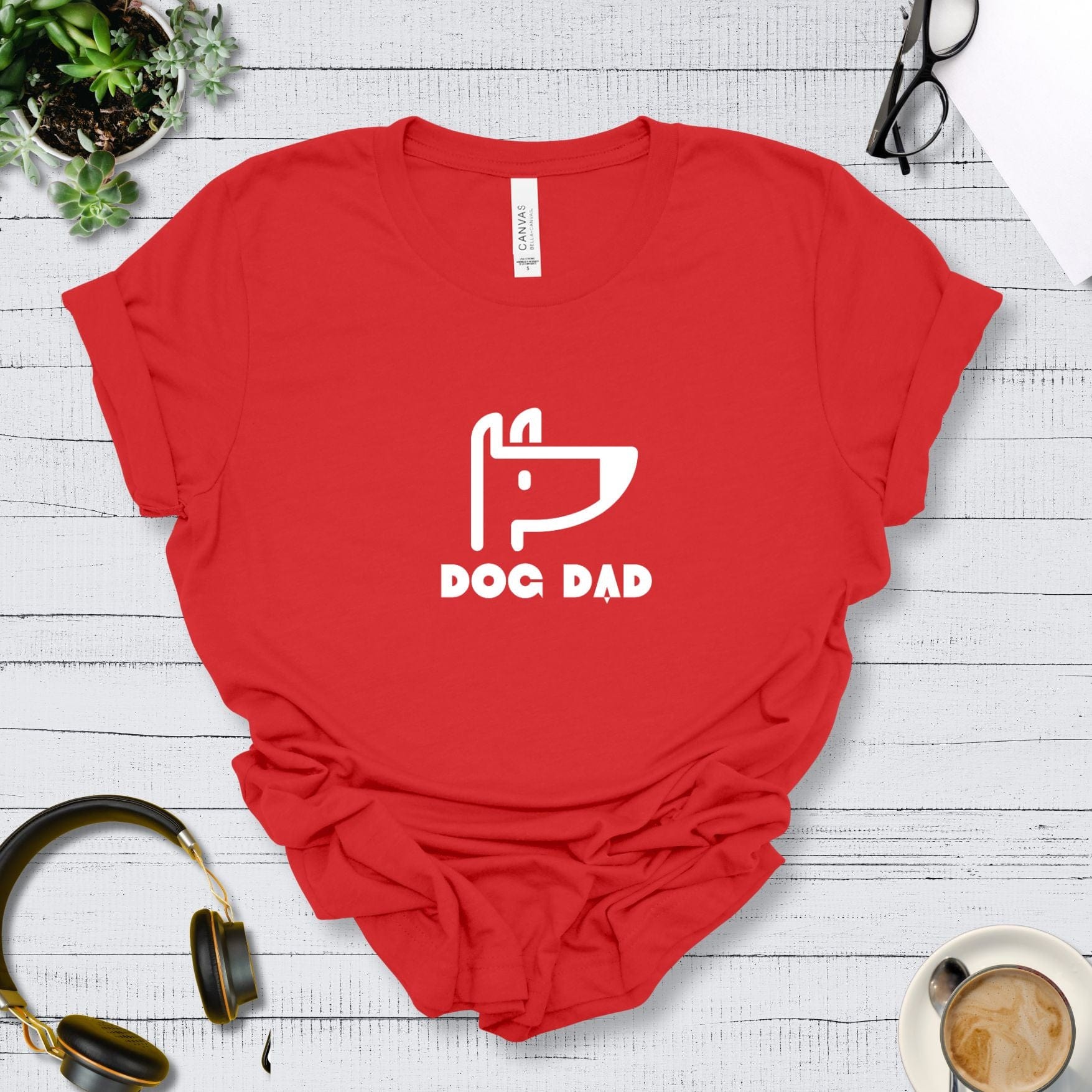 T-Shirt Red / S Dog Dad Icon Premium Unisex T-Shirt --reallyintothat