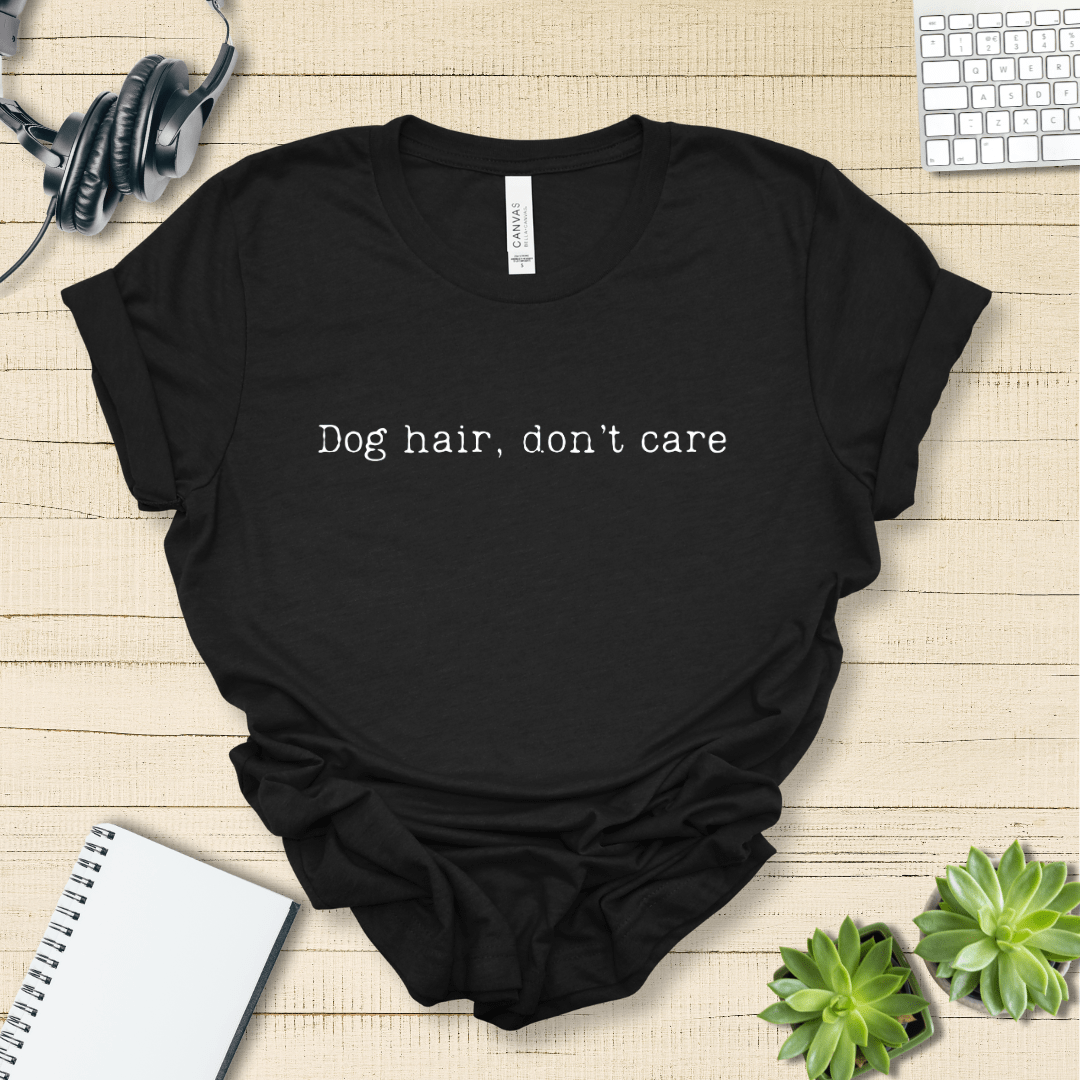 T-Shirt Black Heather / S Dog Hair Don't Care Premium Unisex Tee - Fun Casual Wear for Dog Lovers --reallyintothat