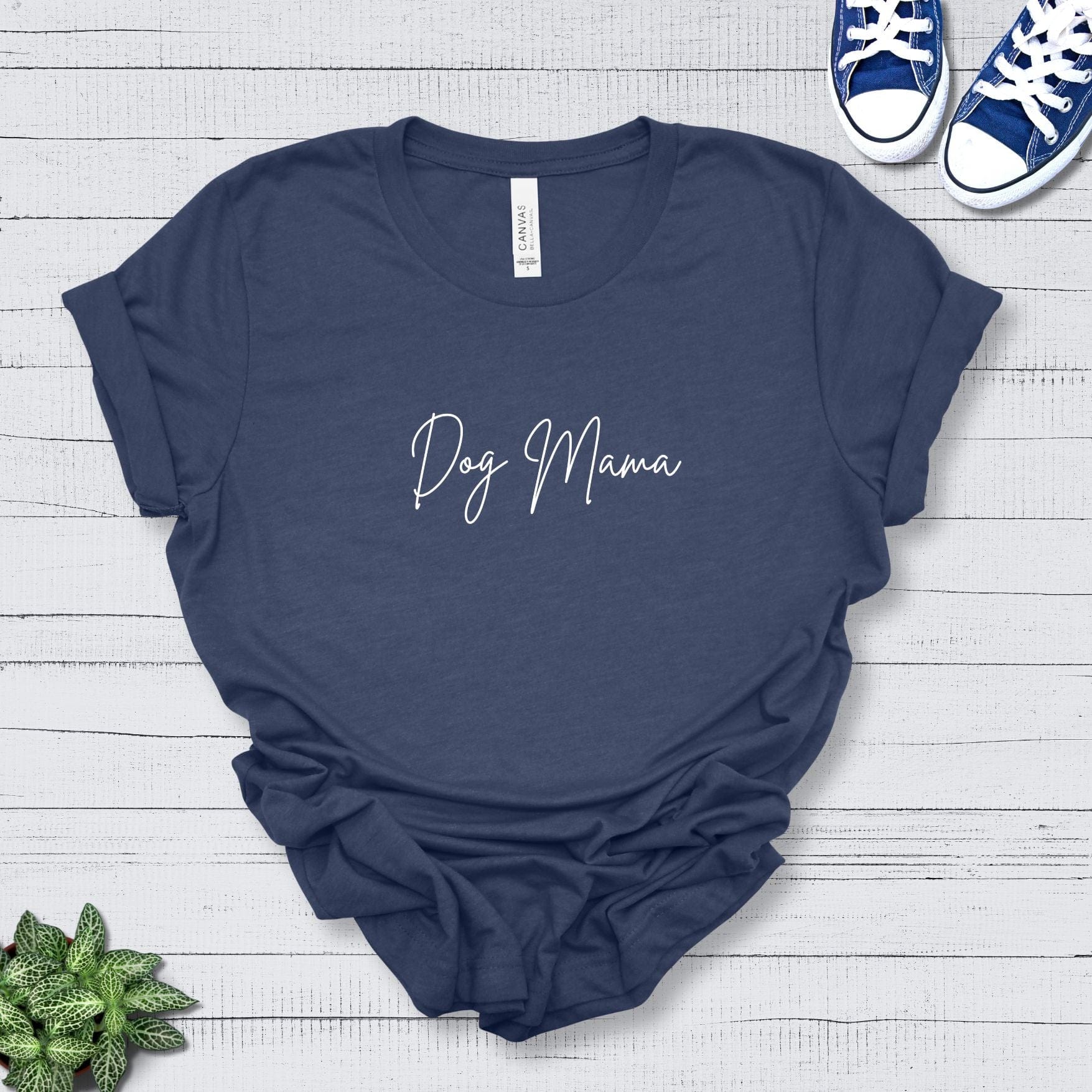 T-Shirt Heather Navy / S Dog Mama Premium Unisex Tee --reallyintothat