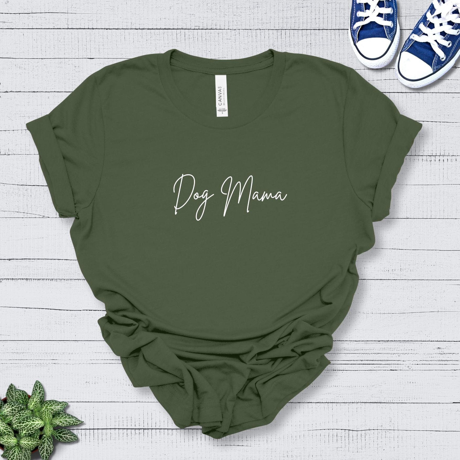 T-Shirt Military Green / S Dog Mama Premium Unisex Tee --reallyintothat