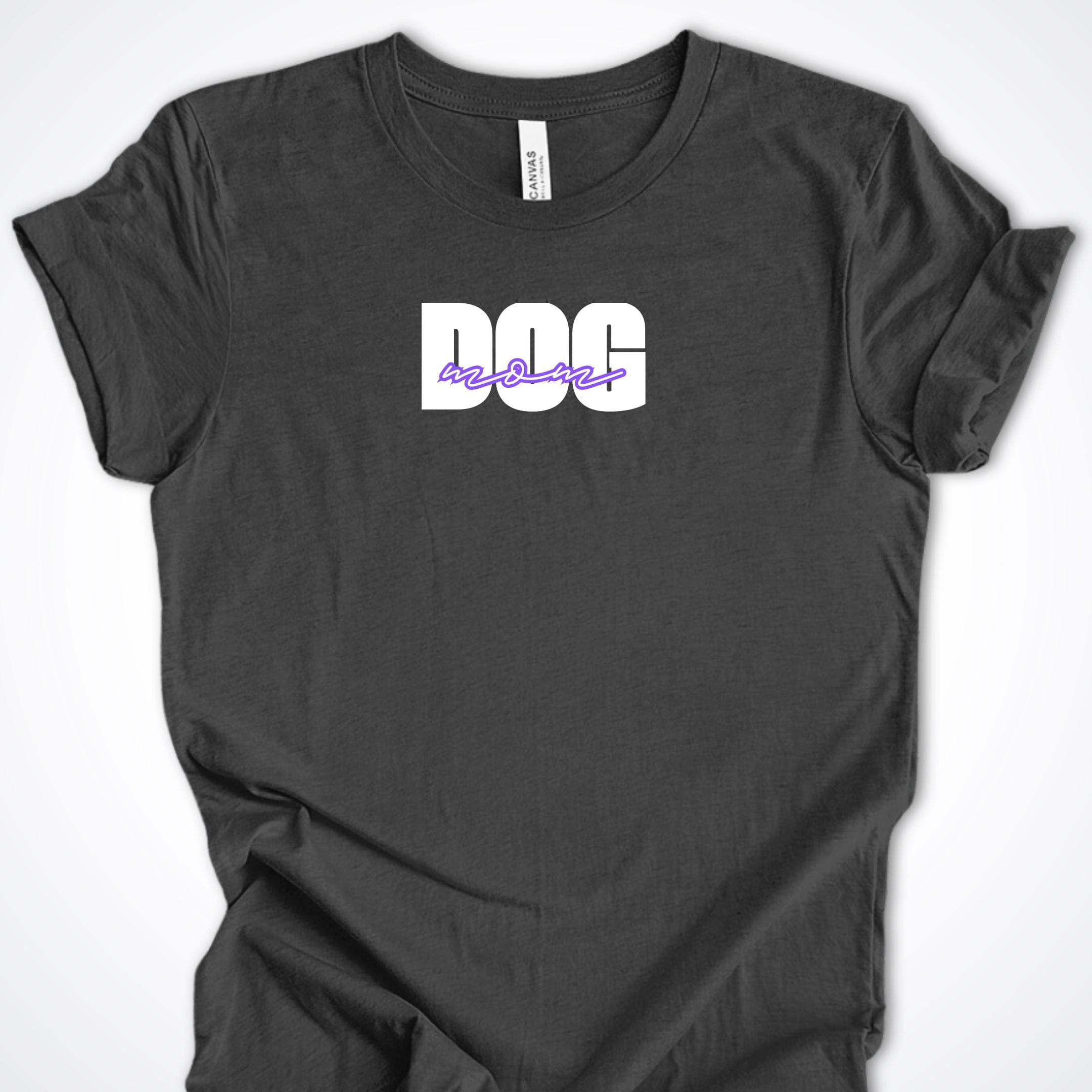 T-Shirt Dark Grey Heather / S Dog Mom Bold Premium Unisex T-Shirt ReallyintoDogs