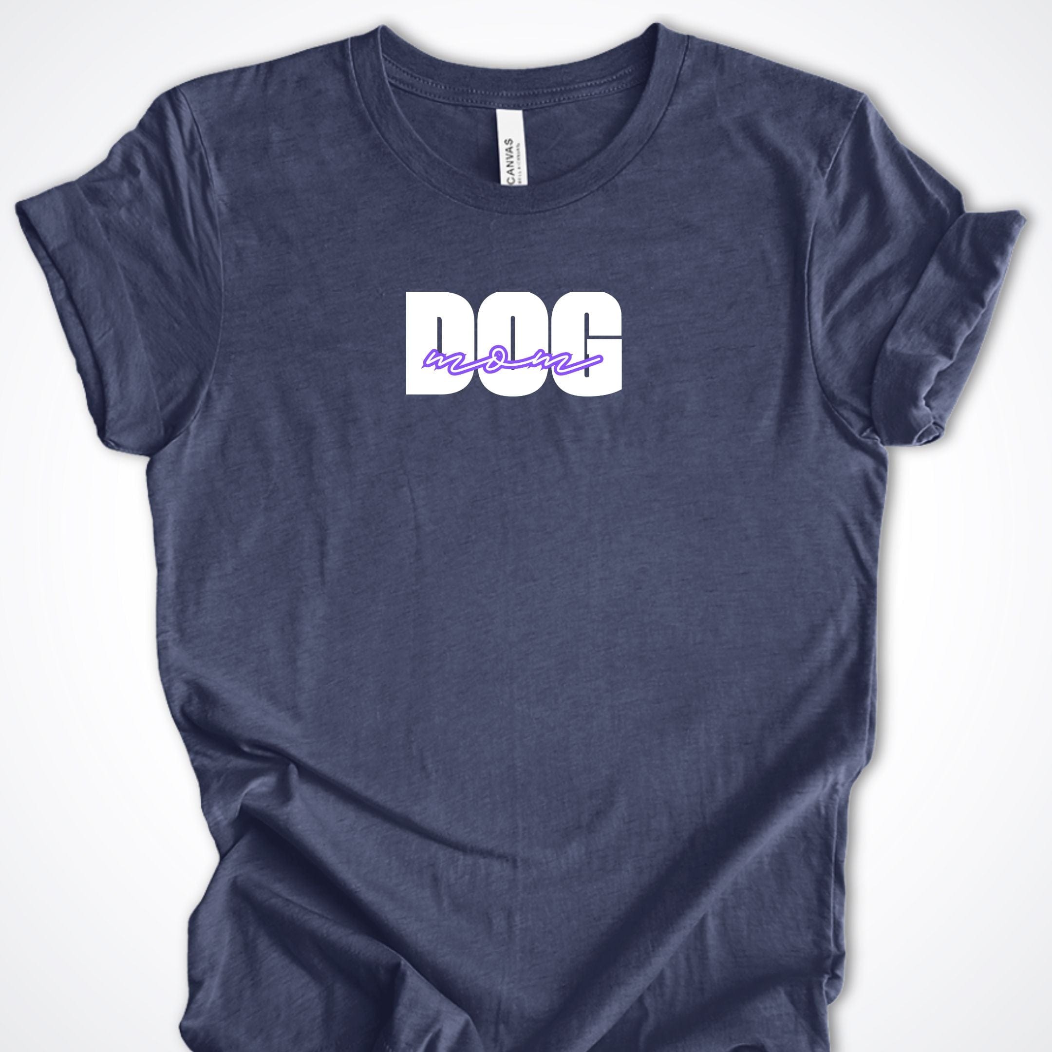 T-Shirt Heather Navy / S Dog Mom Bold Premium Unisex T-Shirt ReallyintoDogs