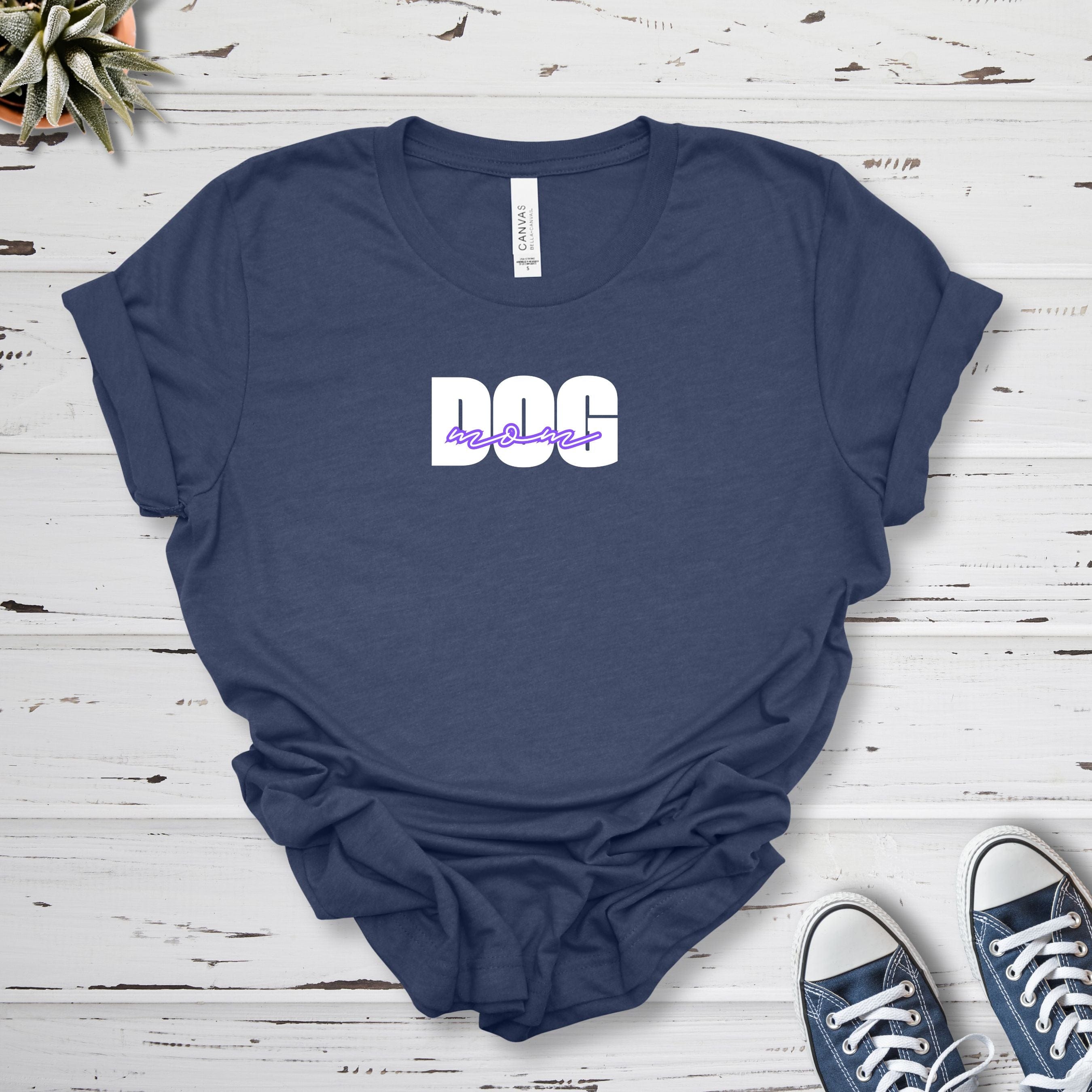 T-Shirt Heather Navy / S Dog Mom Bold Premium Unisex T-Shirt --reallyintothat