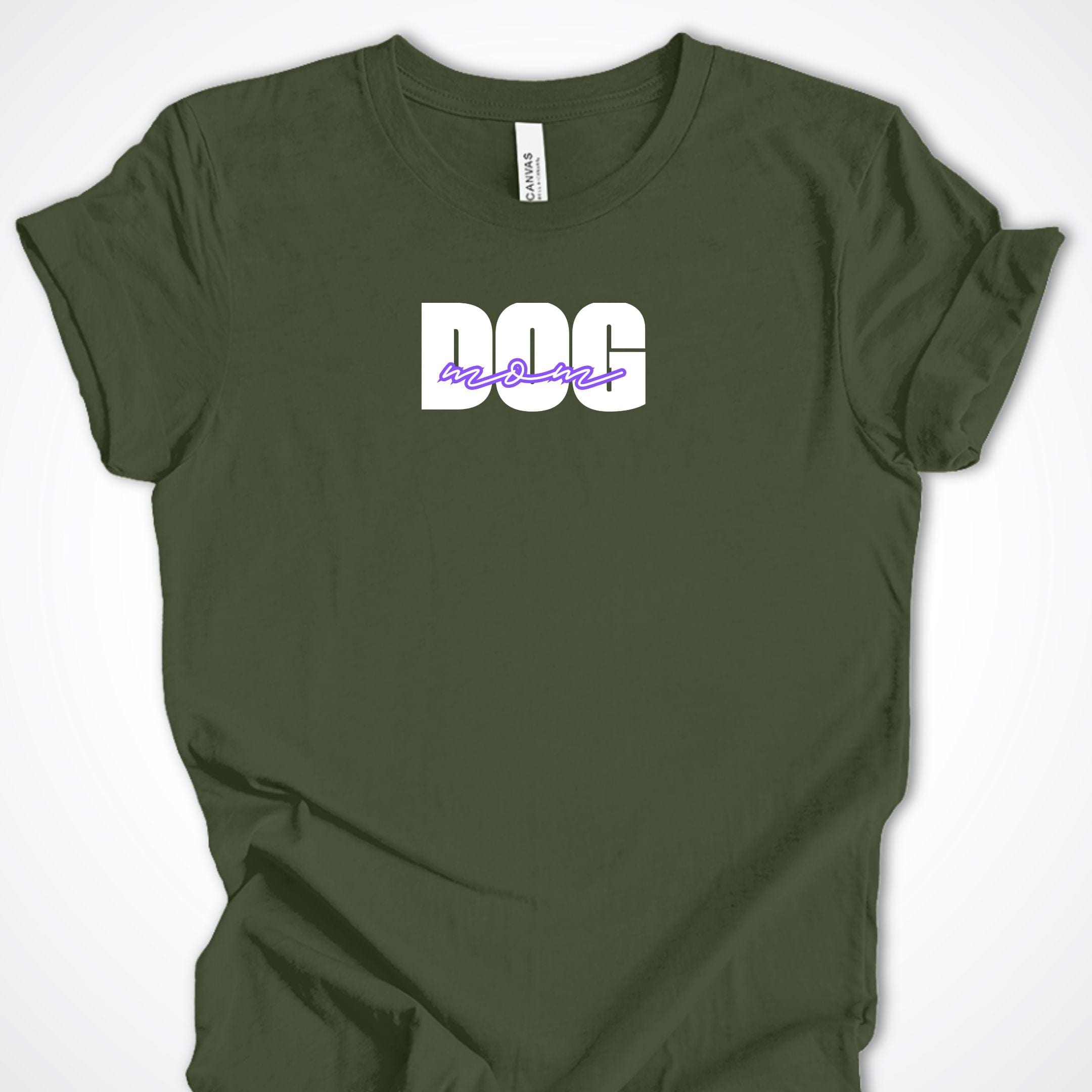 T-Shirt Military Green / S Dog Mom Bold Premium Unisex T-Shirt ReallyintoDogs