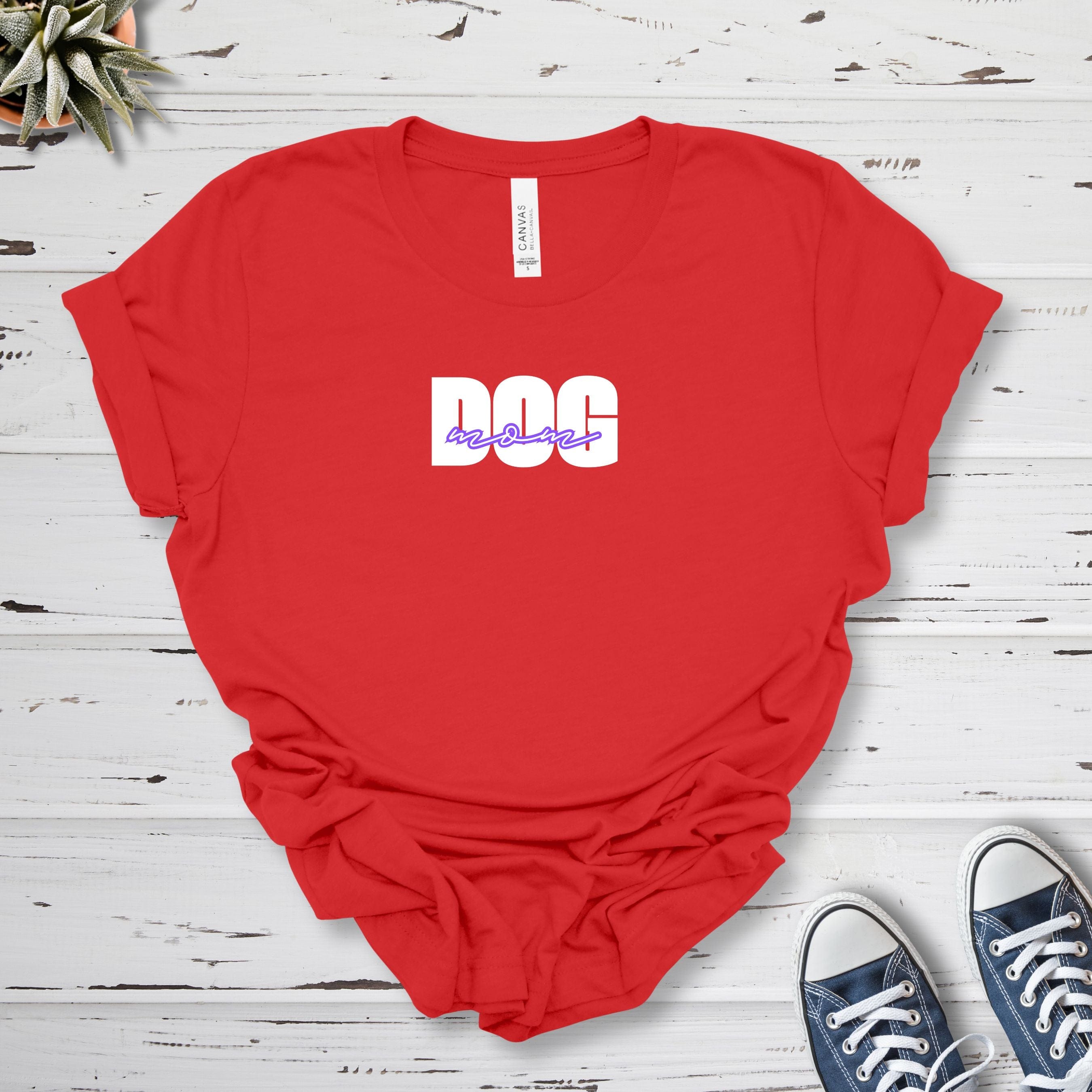 T-Shirt Red / S Dog Mom Bold Premium Unisex T-Shirt --reallyintothat