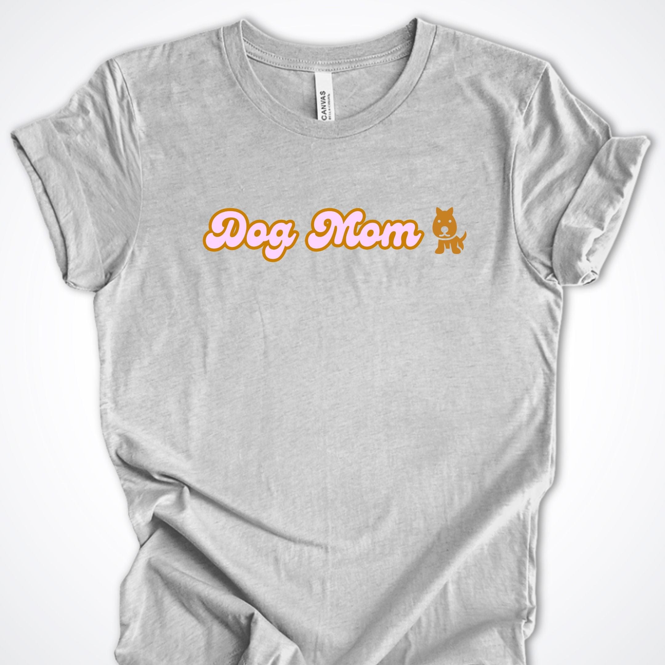 T-Shirt Athletic Heather / S Dog Mom Bubblegum Premium Unisex T-Shirt ReallyintoDogs
