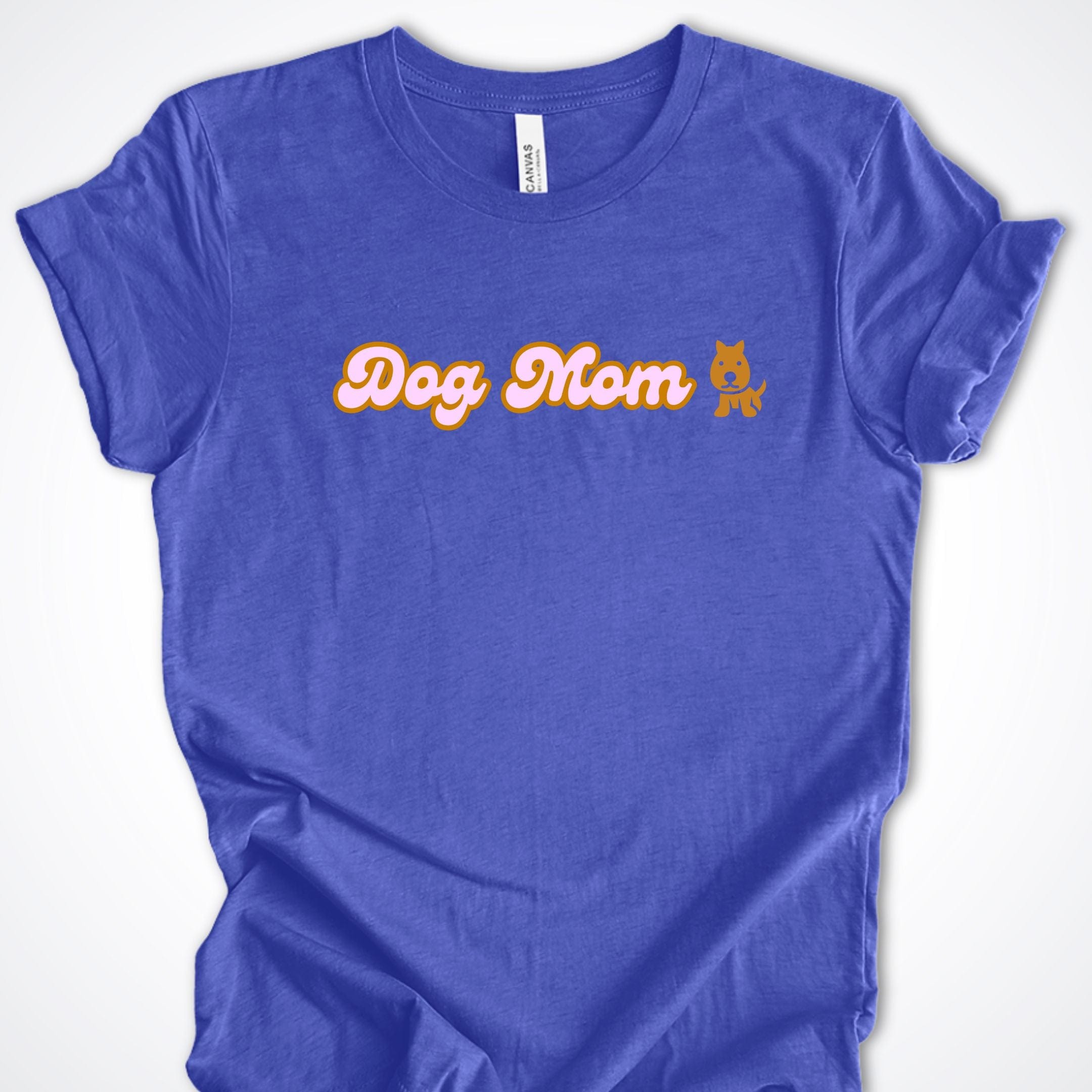 T-Shirt Heather True Royal / S Dog Mom Bubblegum Premium Unisex T-Shirt ReallyintoDogs