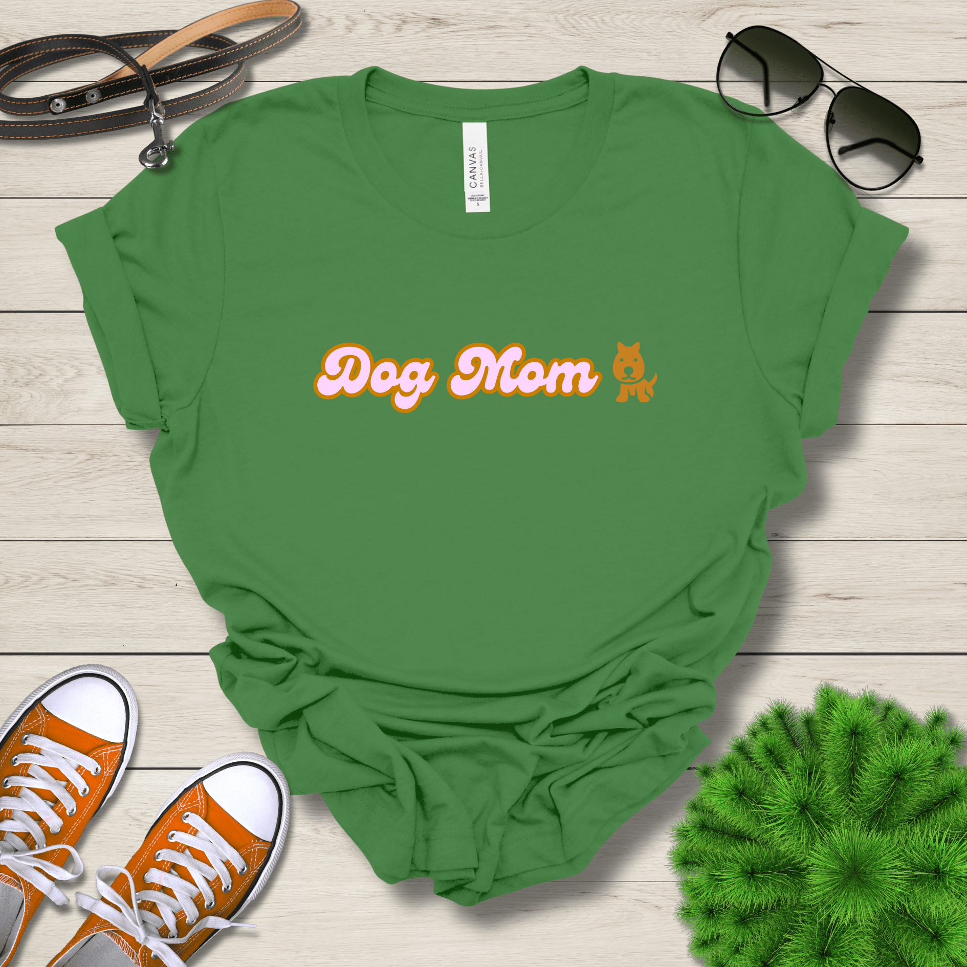 T-Shirt Leaf / S Dog Mom Bubblegum Premium Unisex T-Shirt --reallyintothat