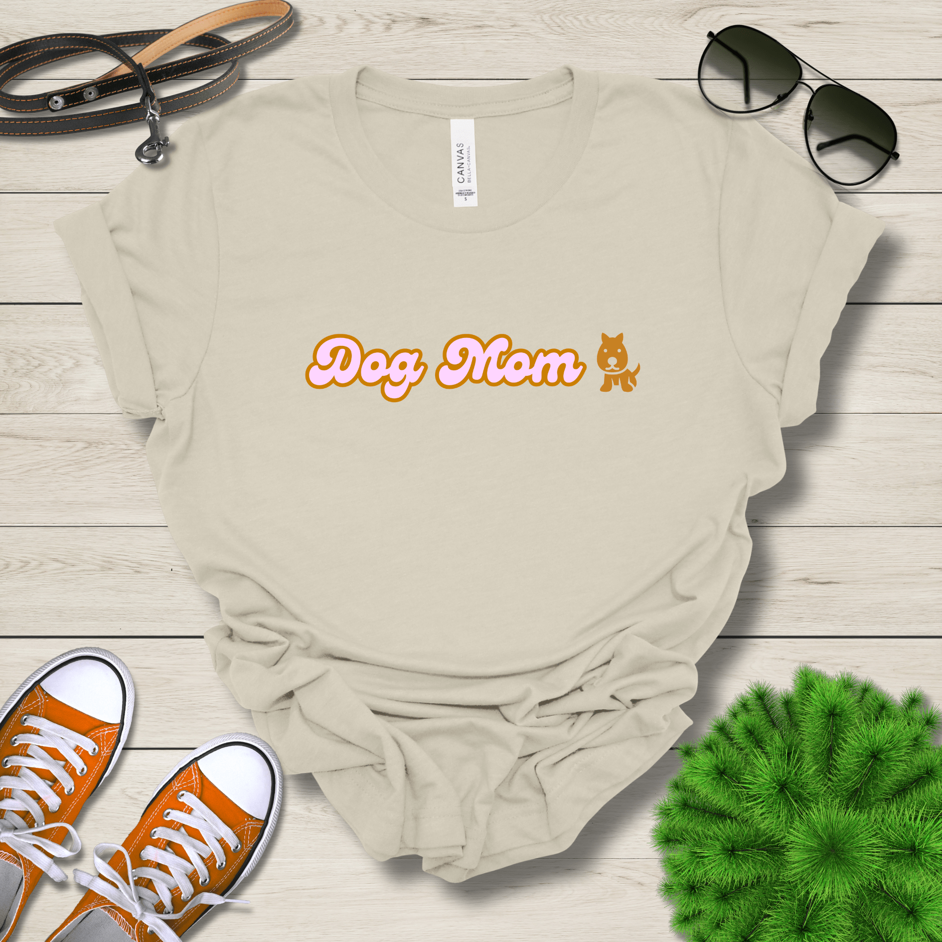 T-Shirt Natural / S Dog Mom Bubblegum Premium Unisex T-Shirt --reallyintothat