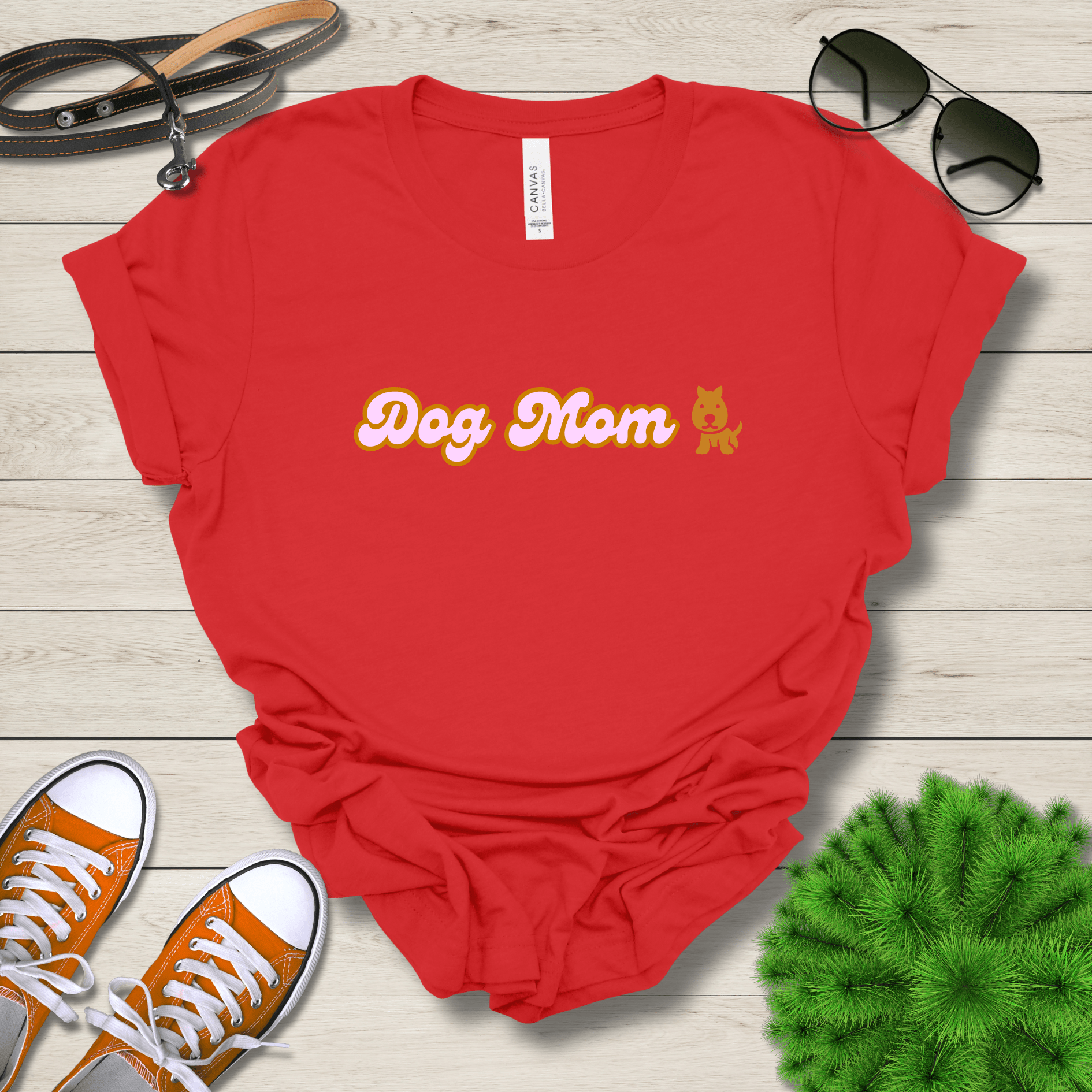 T-Shirt Red / S Dog Mom Bubblegum Premium Unisex T-Shirt --reallyintothat