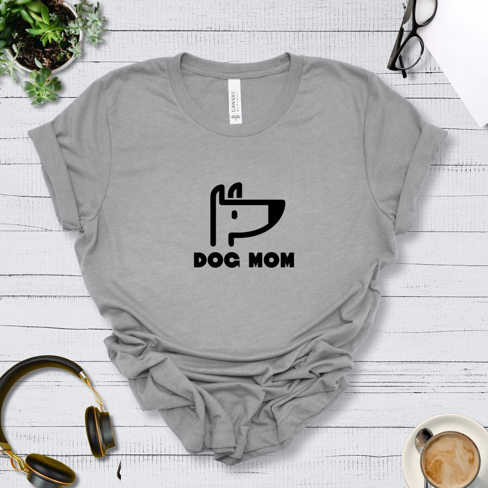 T-Shirt Athletic Heather / S Dog Mom Icon Premium Unisex T-Shirt --reallyintothat