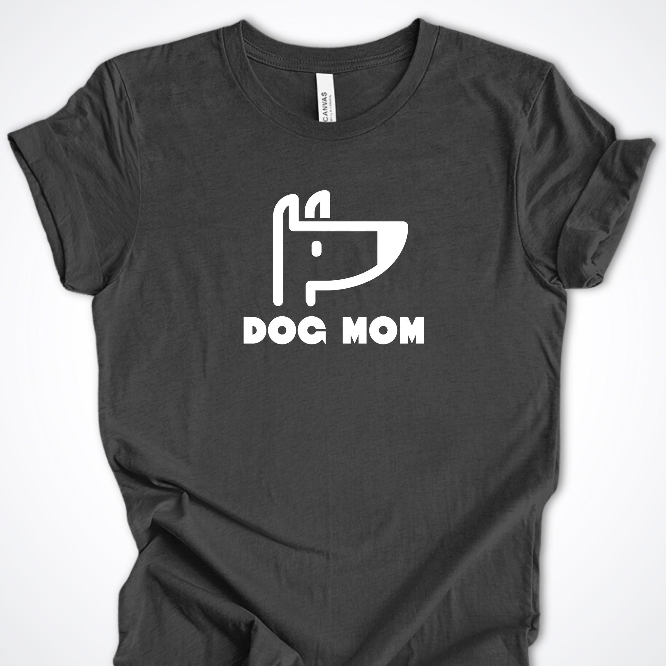 T-Shirt Dark Grey Heather / S Dog Mom Icon Premium Unisex T-Shirt ReallyintoDogs