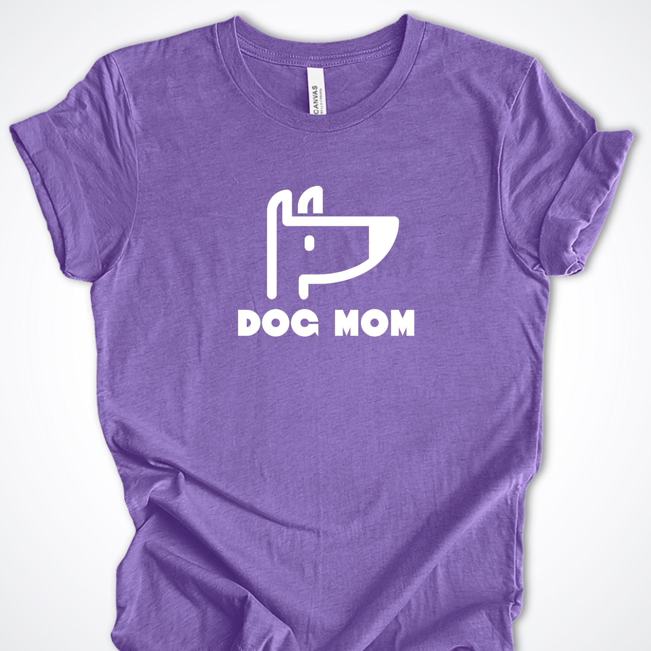 T-Shirt Heather Team Purple / S Dog Mom Icon Premium Unisex T-Shirt ReallyintoDogs