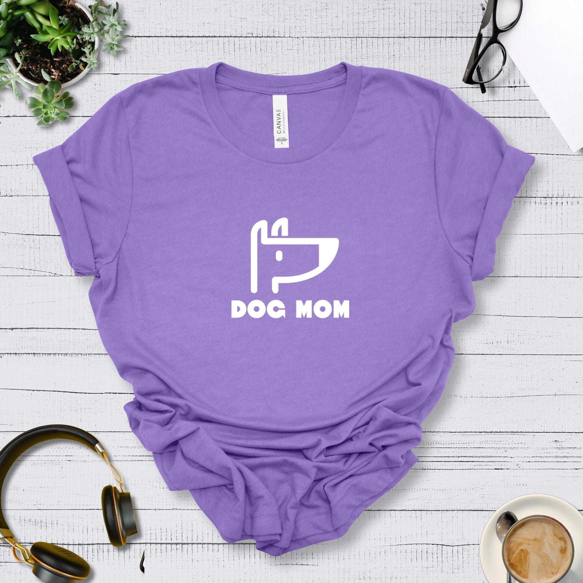 T-Shirt Heather Team Purple / S Dog Mom Icon Premium Unisex T-Shirt --reallyintothat