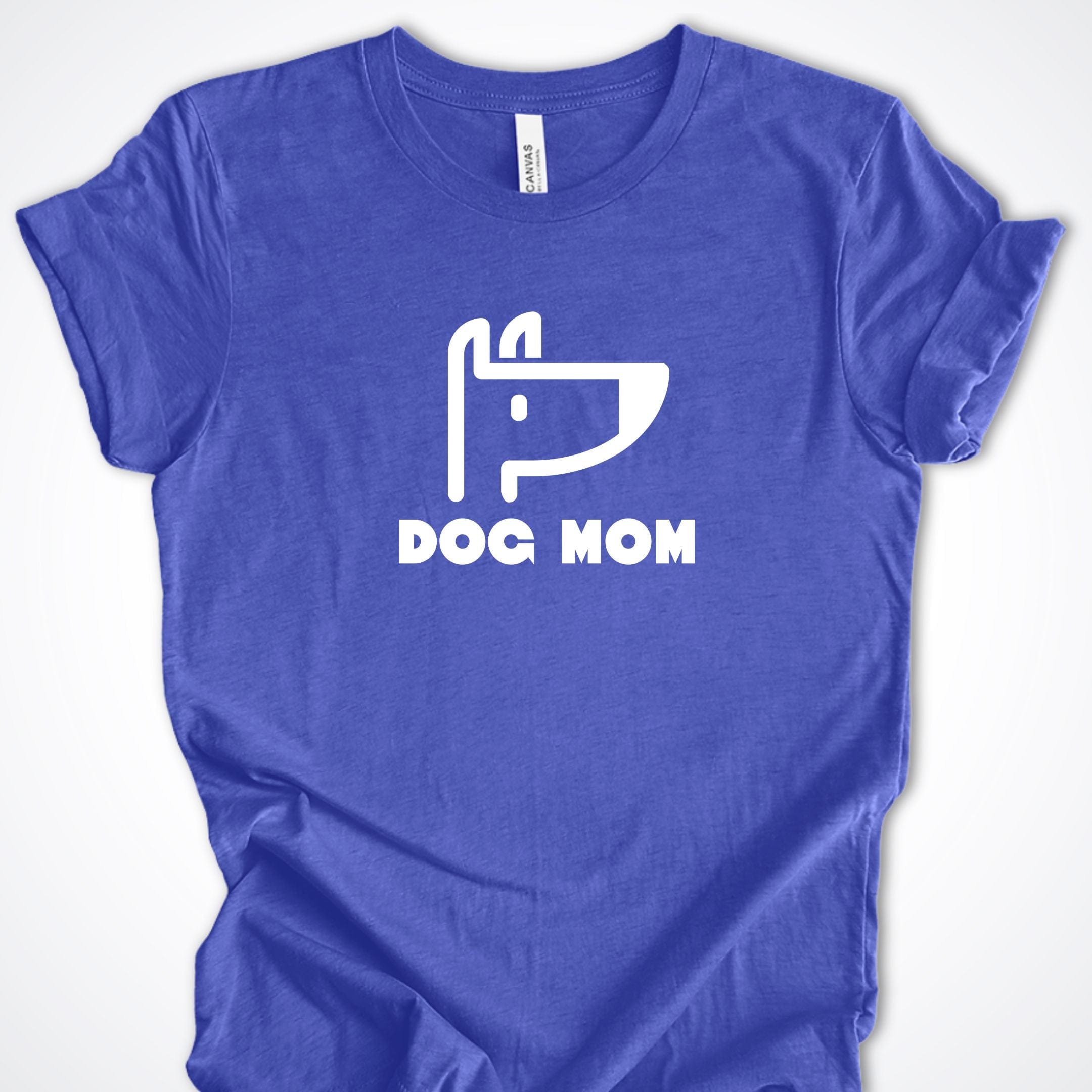 T-Shirt Heather True Royal / S Dog Mom Icon Premium Unisex T-Shirt ReallyintoDogs