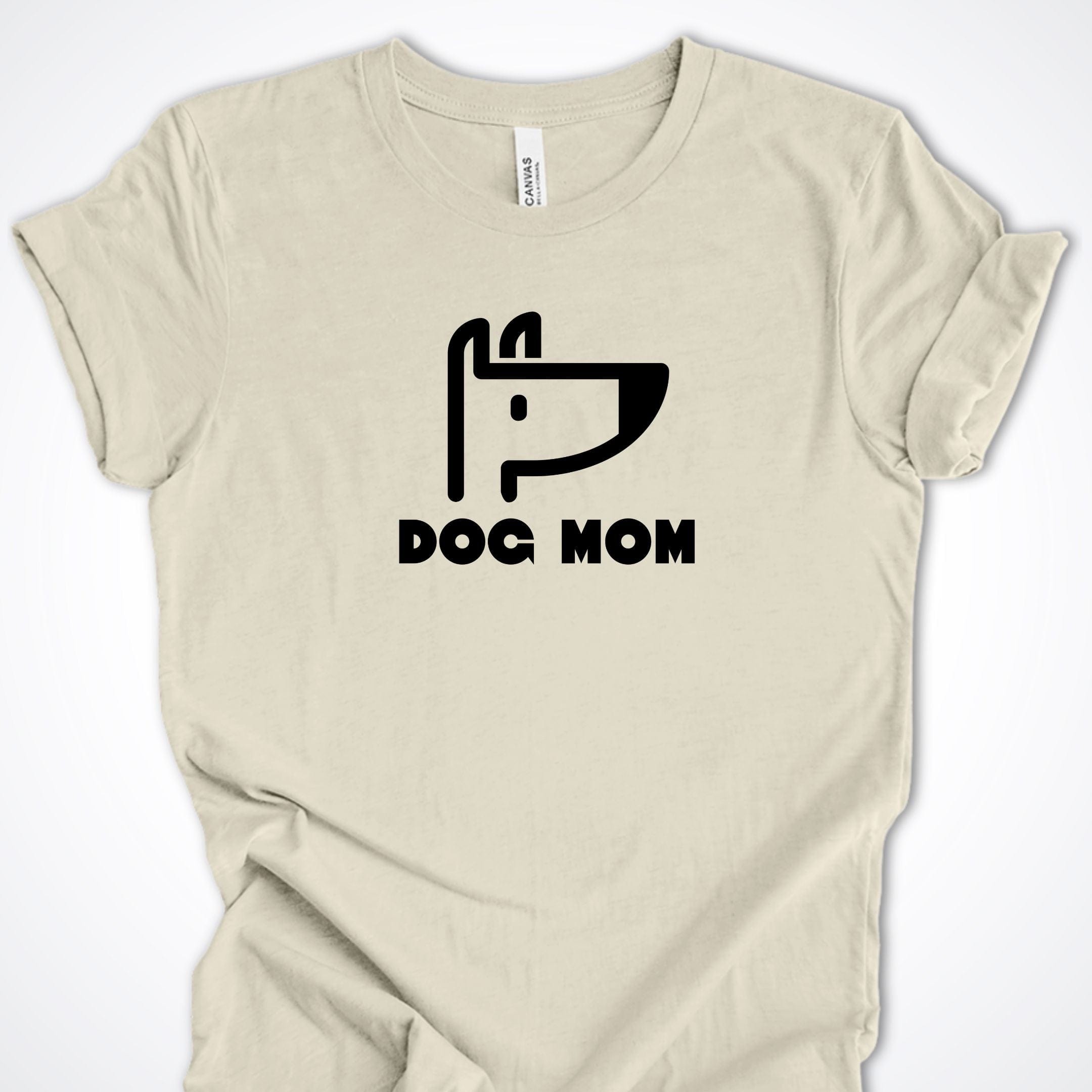 T-Shirt Natural / S Dog Mom Icon Premium Unisex T-Shirt ReallyintoDogs