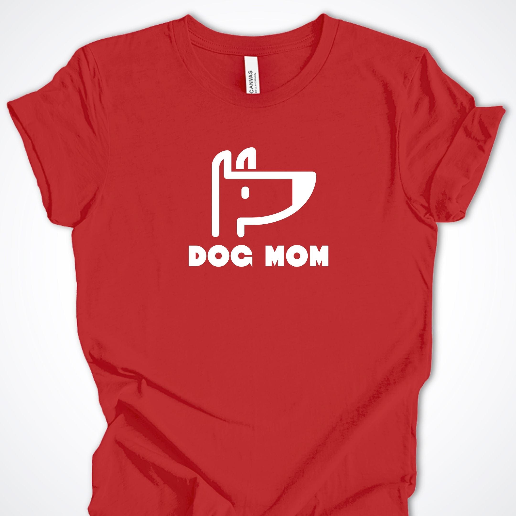 T-Shirt Red / S Dog Mom Icon Premium Unisex T-Shirt ReallyintoDogs