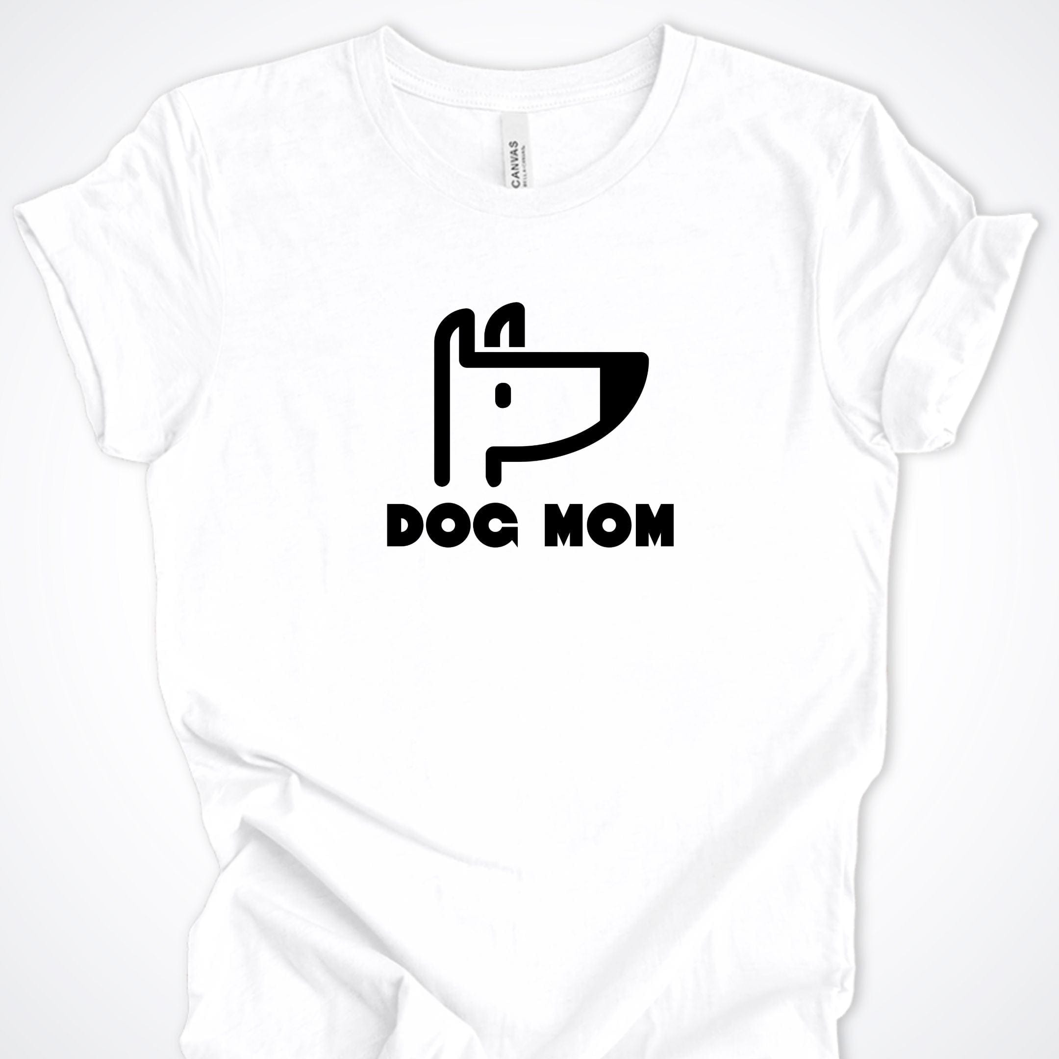 T-Shirt White / S Dog Mom Icon Premium Unisex T-Shirt ReallyintoDogs