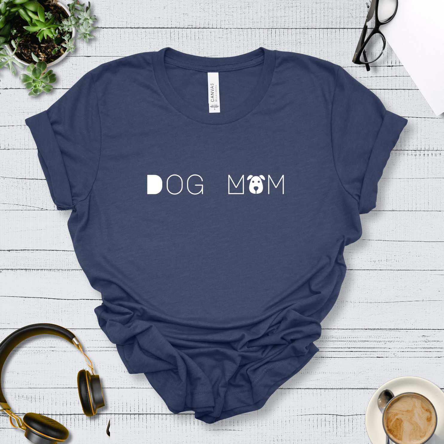 T-Shirt Heather Navy / S Dog Mom Premium Unisex T-Shirt --reallyintothat