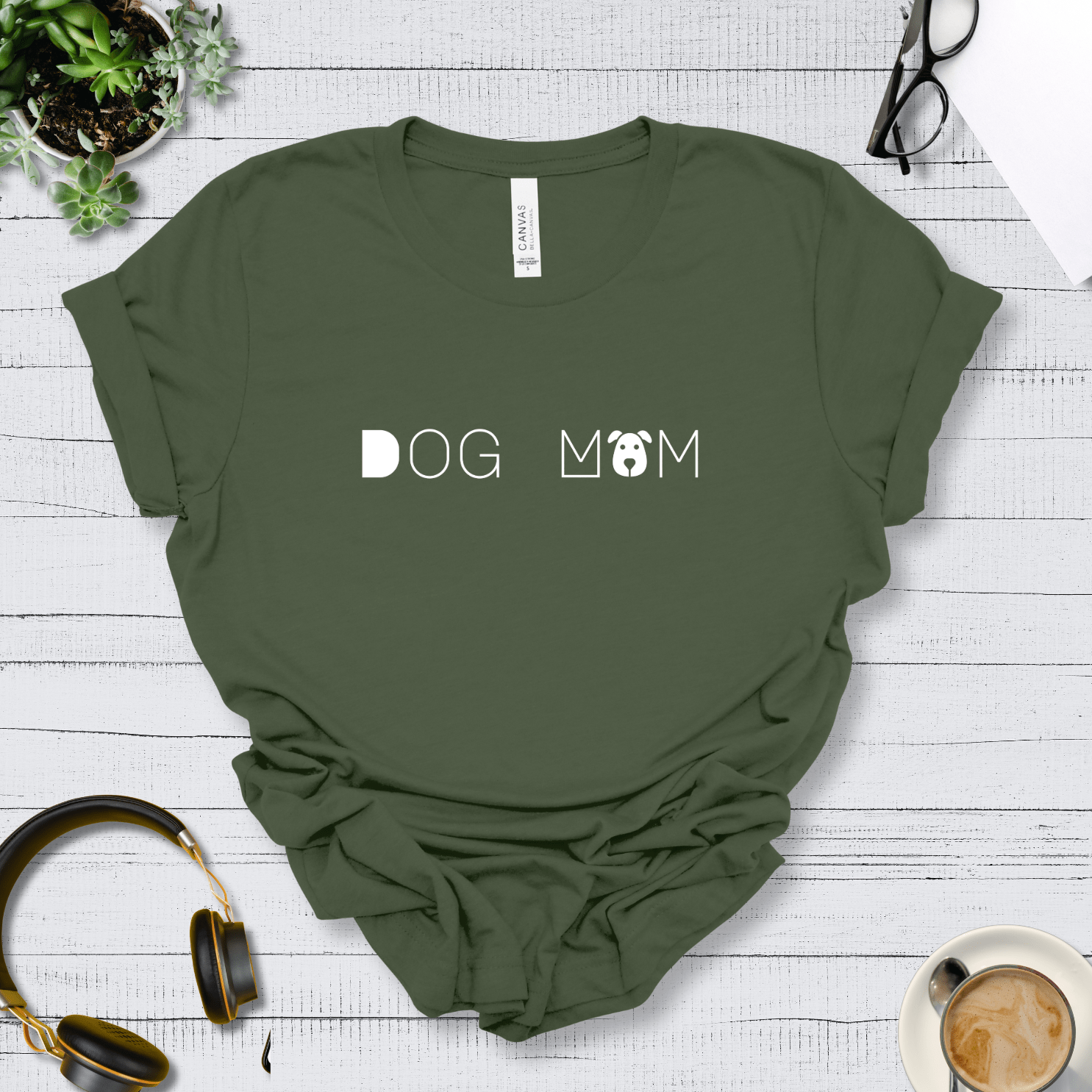 T-Shirt Military Green / S Dog Mom Premium Unisex T-Shirt --reallyintothat