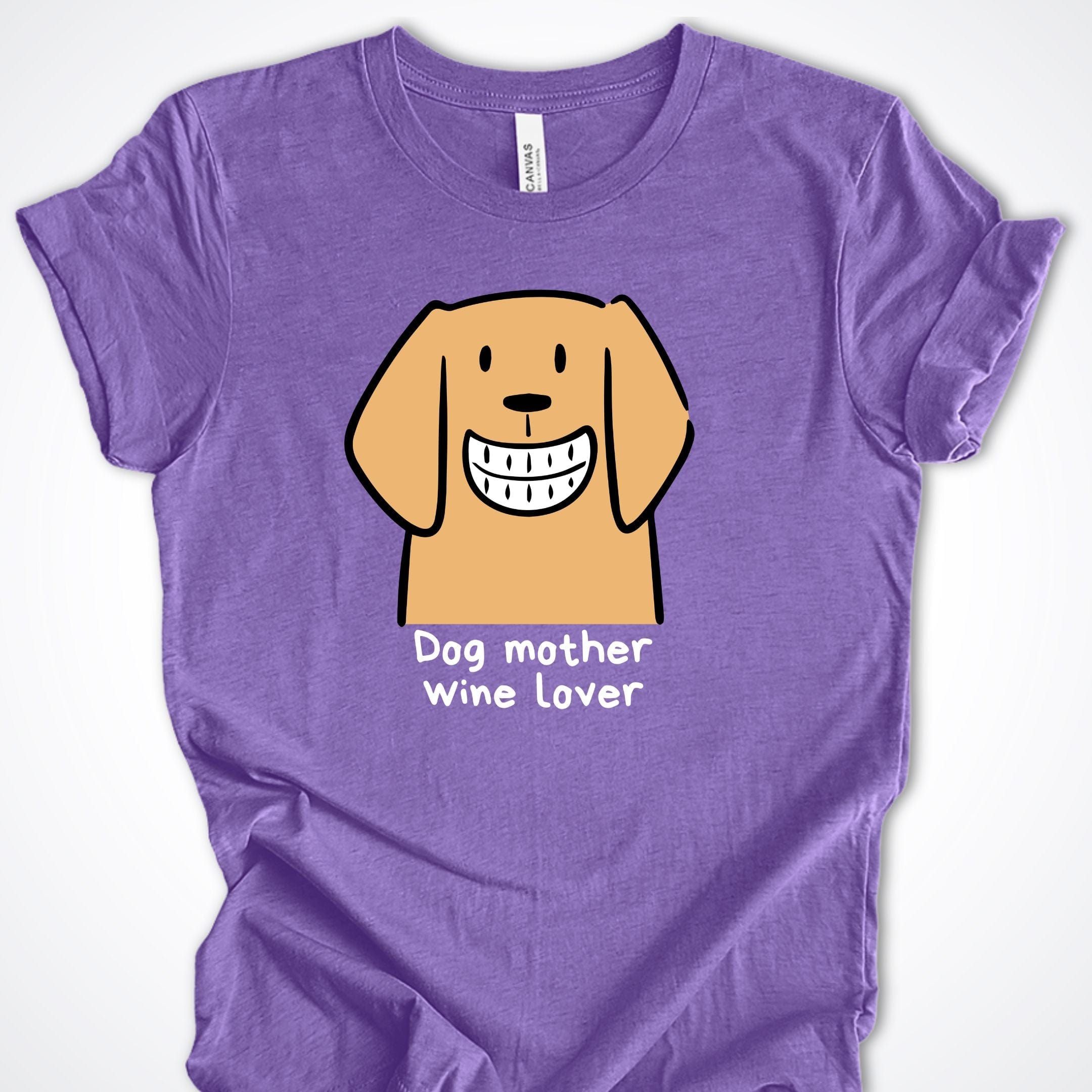 T-Shirt Heather Team Purple / S Dog Mother Wine Lover Premium Unisex T-Shirt ReallyintoDogs