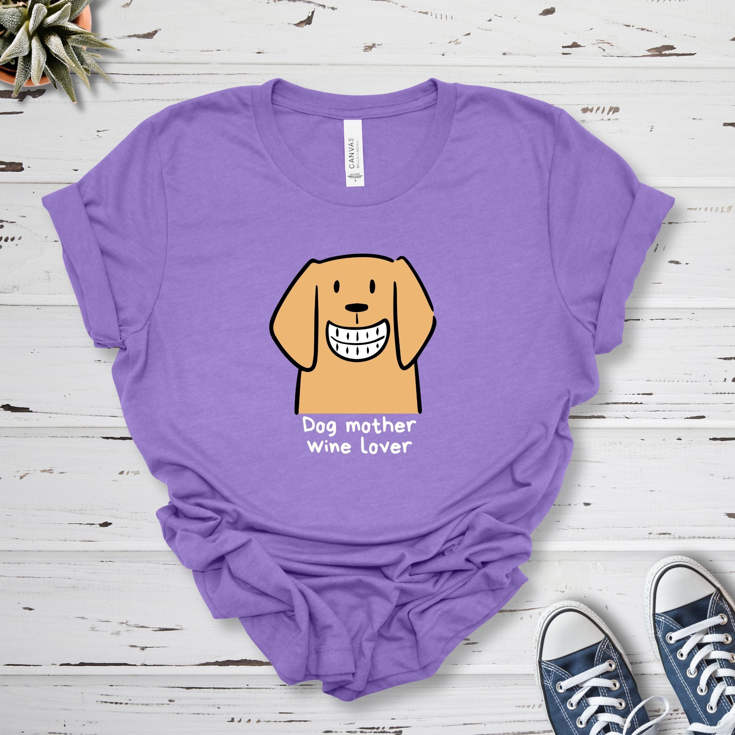 T-Shirt Heather Team Purple / S Dog Mother Wine Lover Premium Unisex T-Shirt --reallyintothat