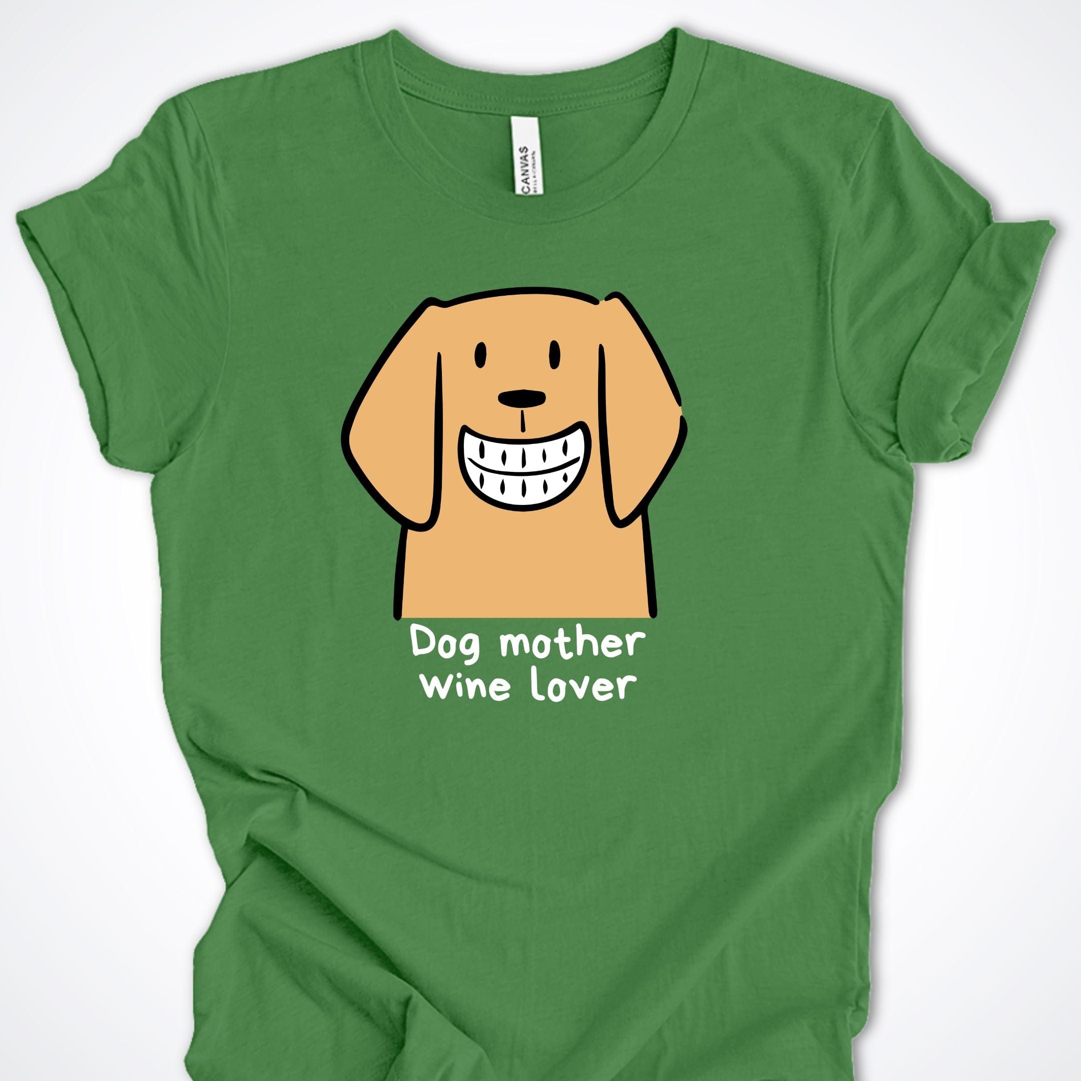 T-Shirt Leaf / S Dog Mother Wine Lover Premium Unisex T-Shirt ReallyintoDogs