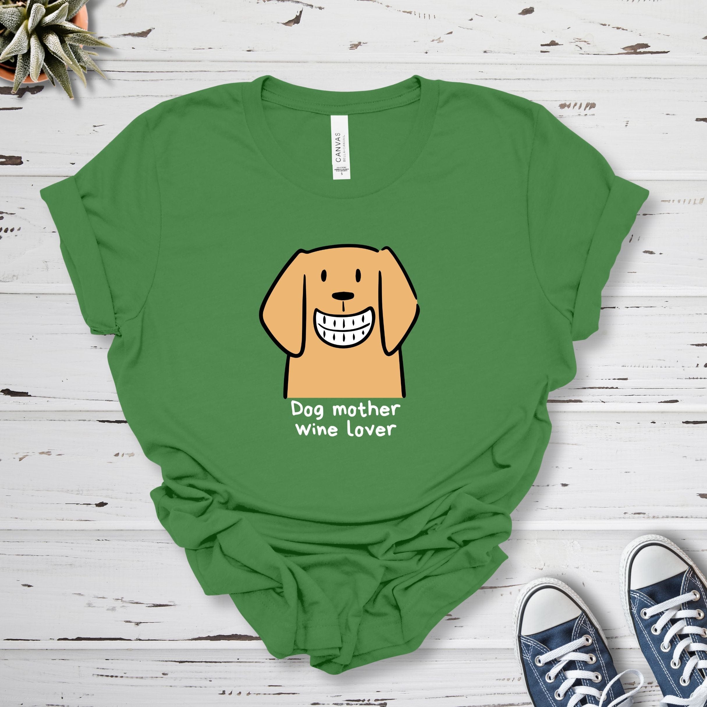 T-Shirt Leaf / S Dog Mother Wine Lover Premium Unisex T-Shirt --reallyintothat