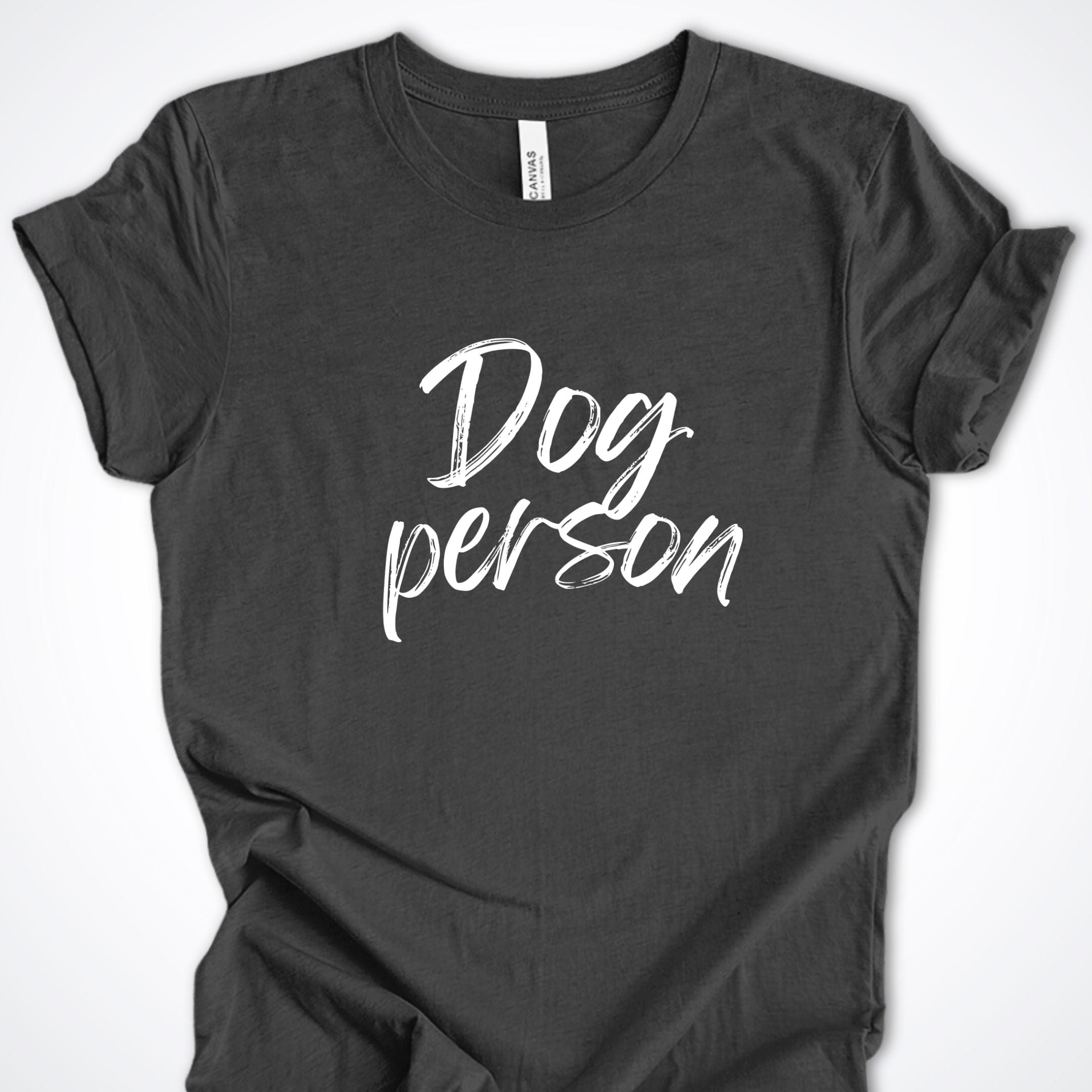 T-Shirt Dark Grey Heather / S Dog Person Script Premium Unisex T-Shirt ReallyintoDogs