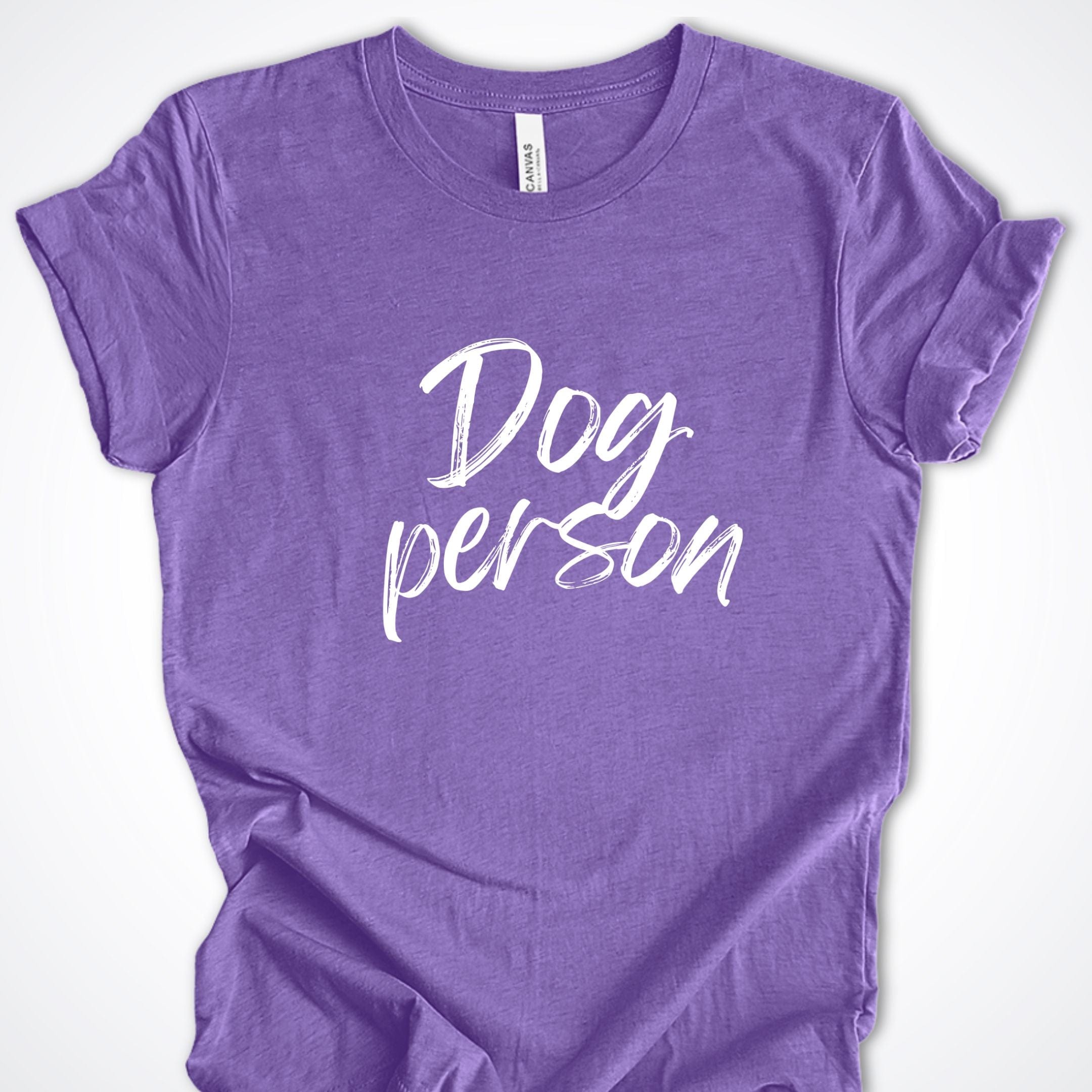 T-Shirt Heather Team Purple / S Dog Person Script Premium Unisex T-Shirt ReallyintoDogs