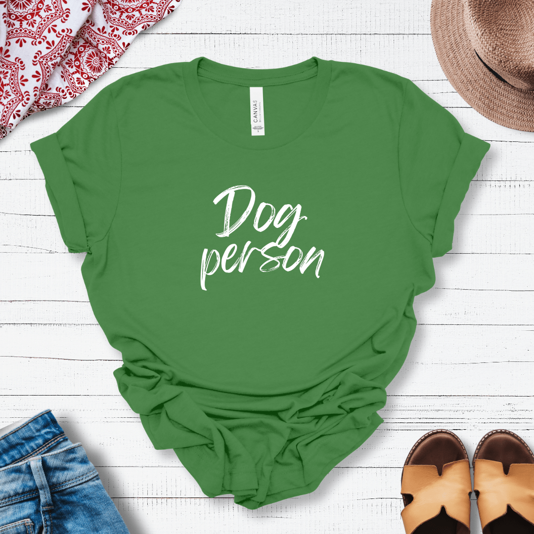 T-Shirt Leaf / S Dog Person Script Premium Unisex Tee - Fun Casual Wear for Dog Lovers --reallyintothat