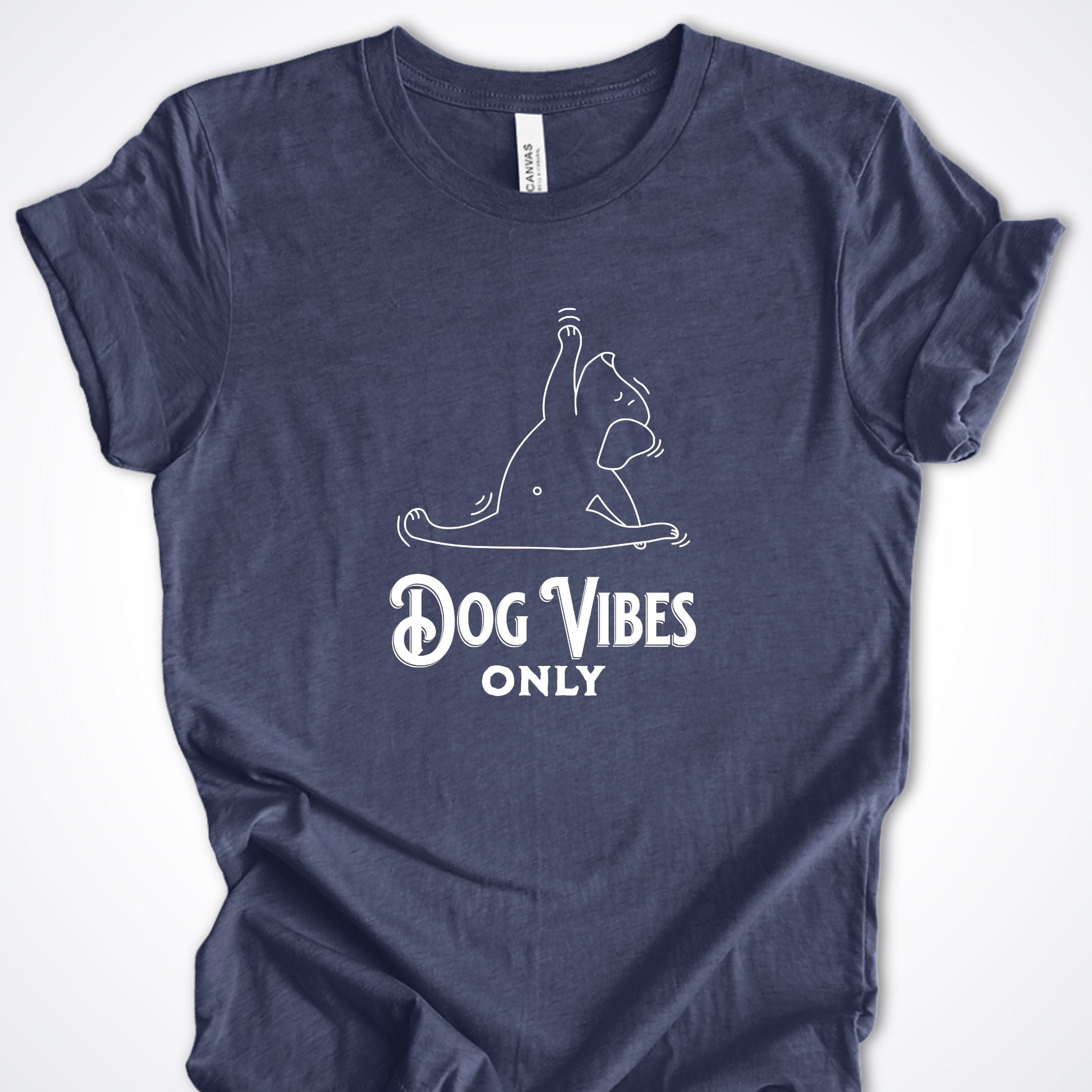 T-Shirt Heather Navy / S Dog Vibes Only Premium Unisex T-Shirt ReallyintoDogs