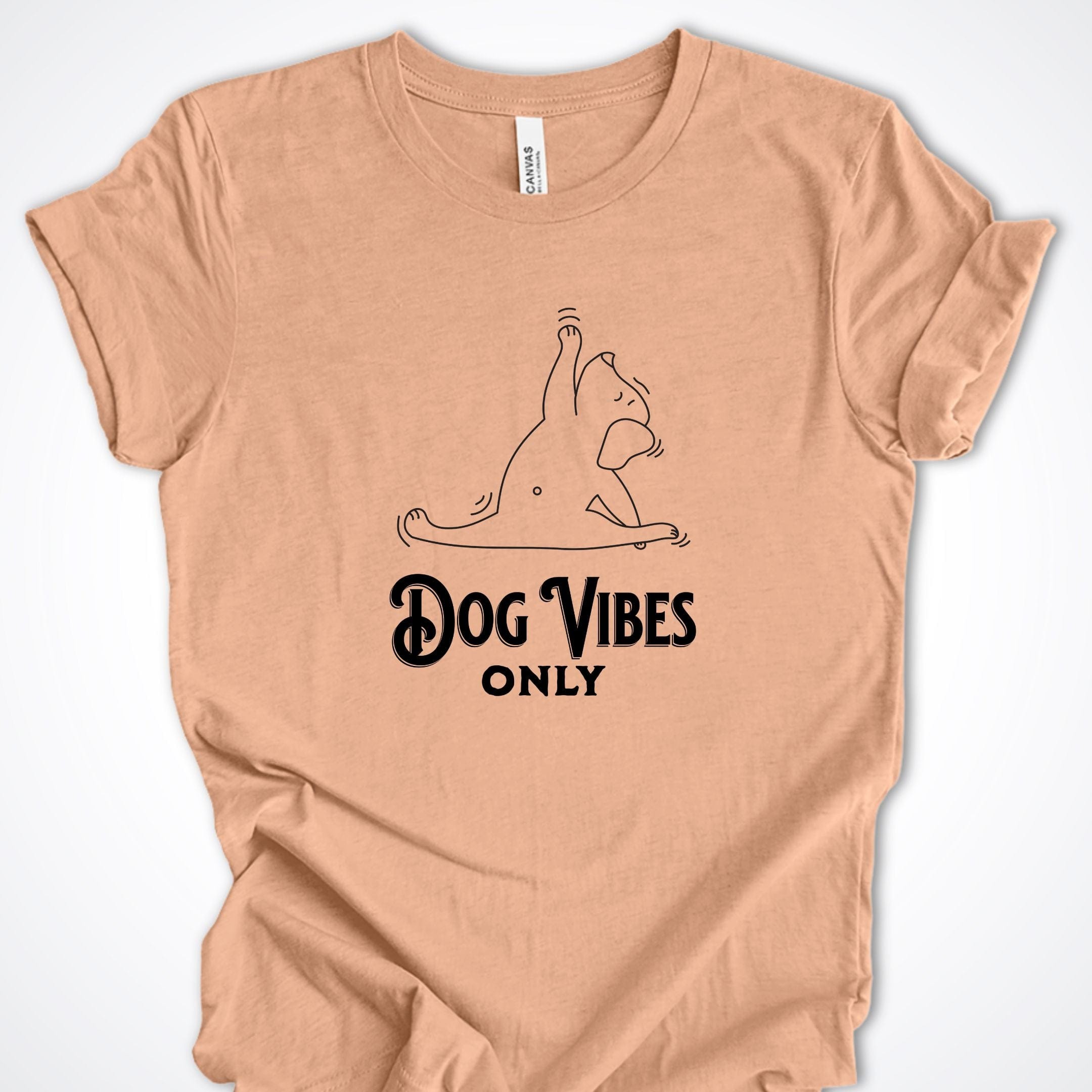 T-Shirt Heather Peach / S Dog Vibes Only Premium Unisex T-Shirt ReallyintoDogs