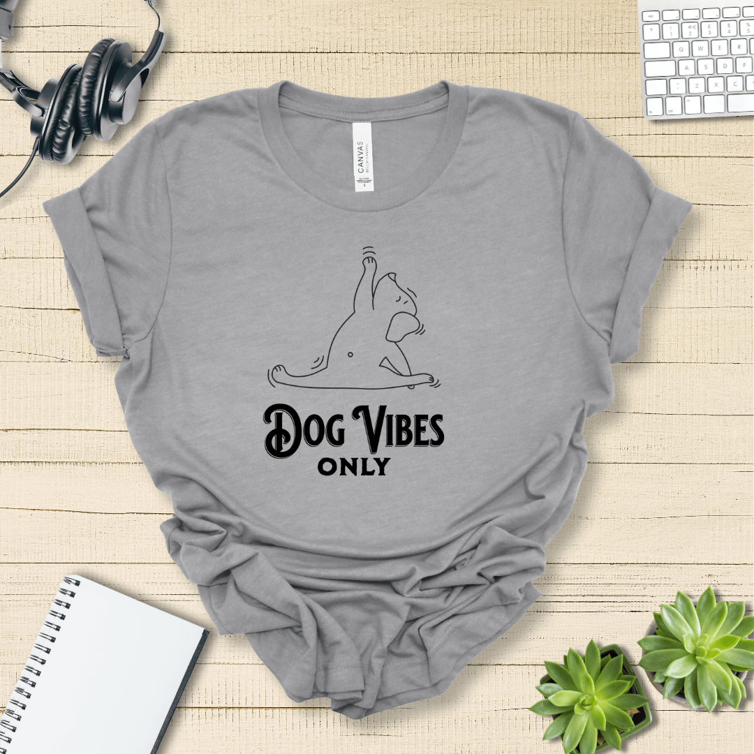 T-Shirt Athletic Heather / S Dog Vibes Only Premium Unisex Tee - Fun Casual Wear for Dog Lovers --reallyintothat