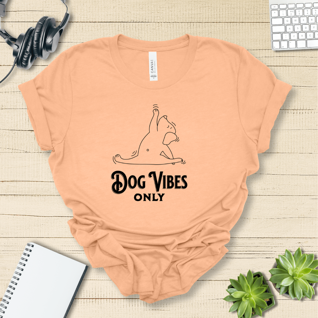 T-Shirt Heather Peach / S Dog Vibes Only Premium Unisex Tee - Fun Casual Wear for Dog Lovers --reallyintothat