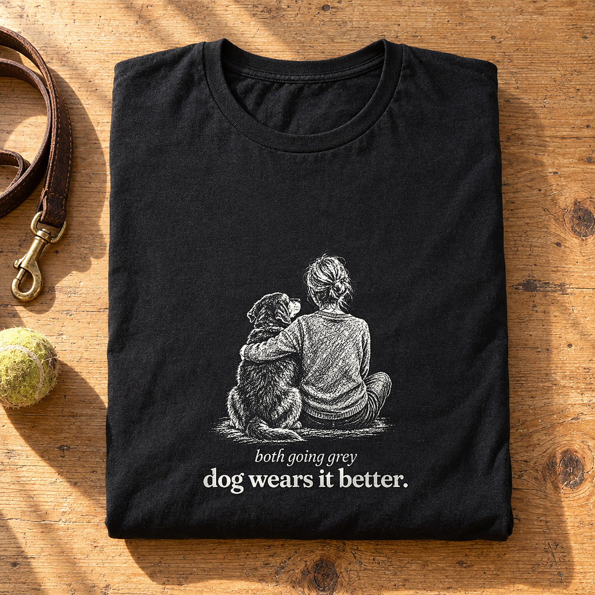 Dog Wears It Better Black folded