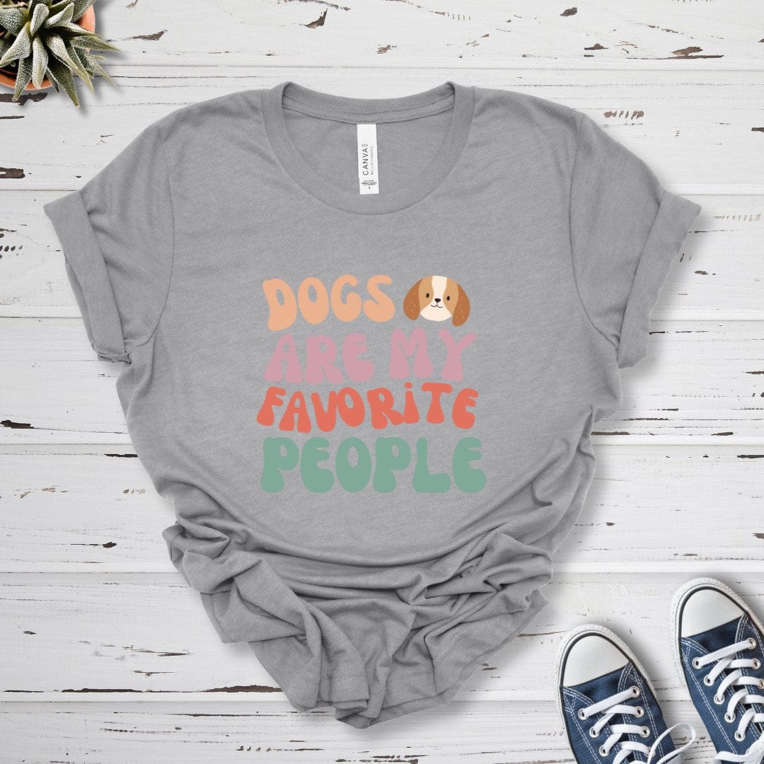 T-Shirt Athletic Heather / S Dogs Are My Favorite People Premium Unisex T-Shirt --reallyintothat