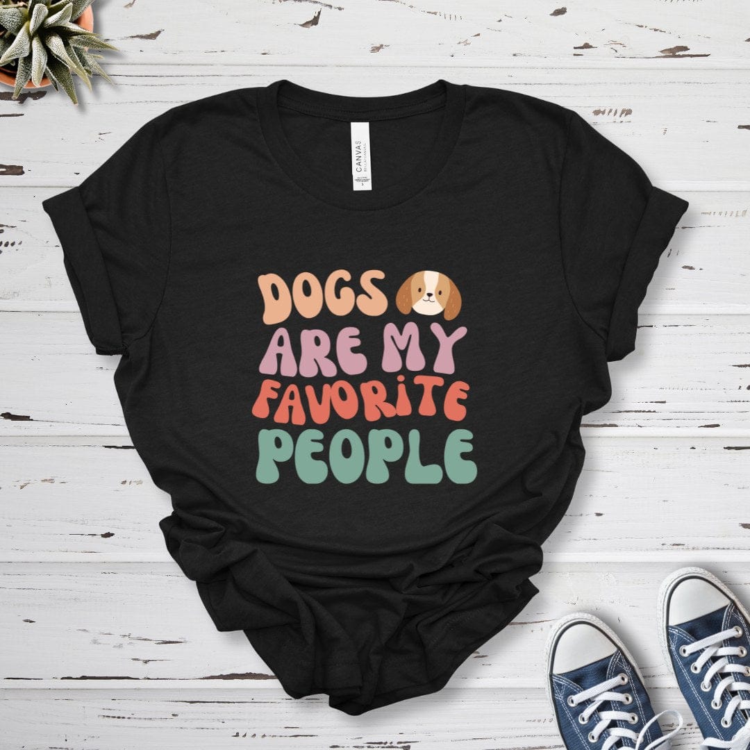 T-Shirt Black Heather / S Dogs Are My Favorite People Premium Unisex T-Shirt --reallyintothat