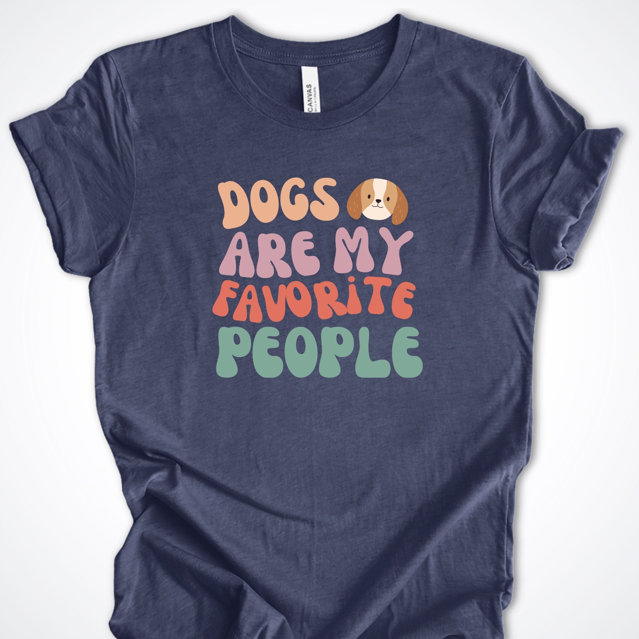 T-Shirt Heather Navy / S Dogs Are My Favorite People Premium Unisex T-Shirt ReallyintoDogs