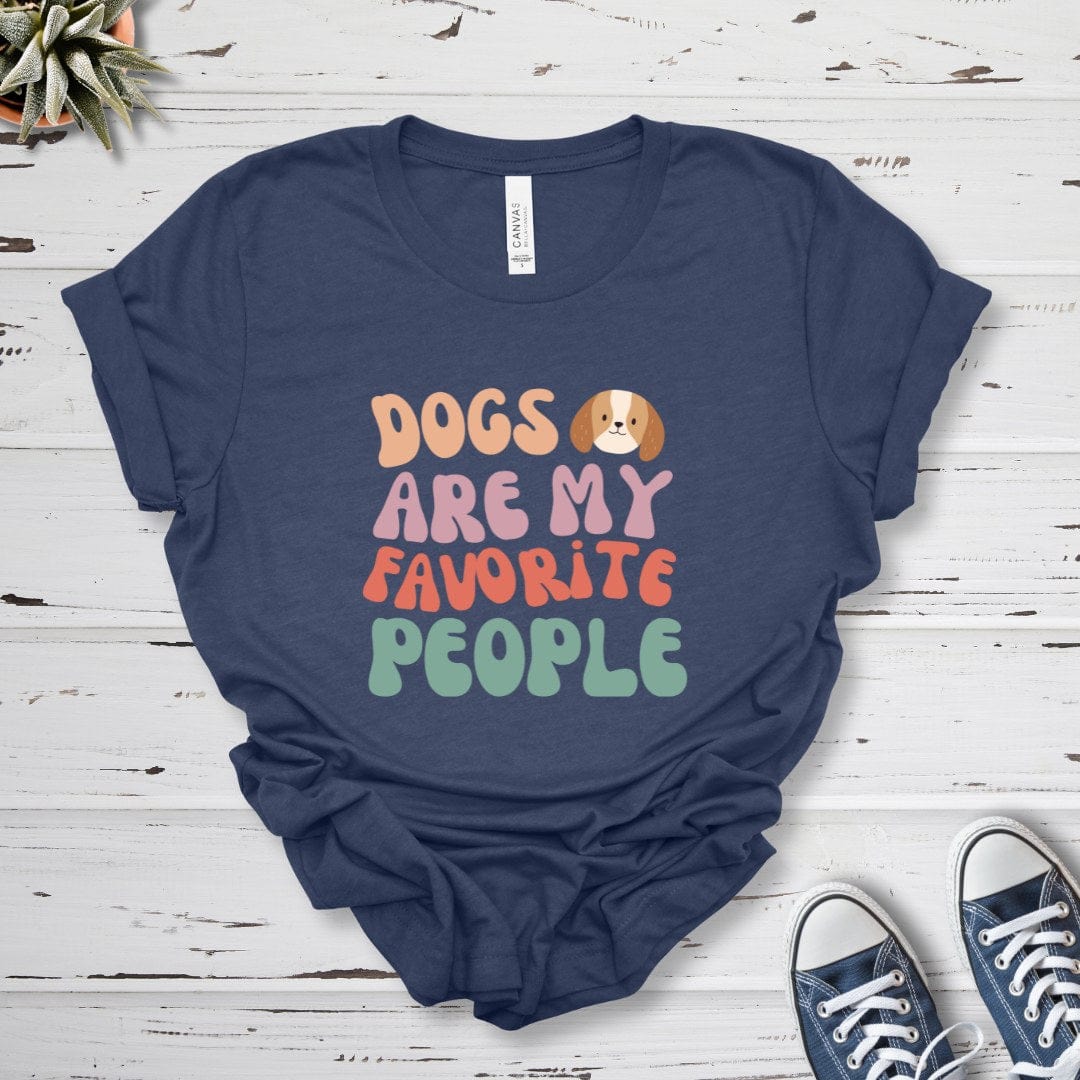 T-Shirt Heather Navy / S Dogs Are My Favorite People Premium Unisex T-Shirt --reallyintothat