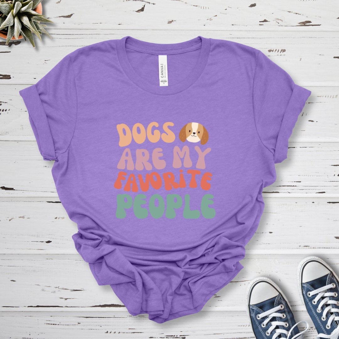 T-Shirt Heather Team Purple / S Dogs Are My Favorite People Premium Unisex T-Shirt --reallyintothat