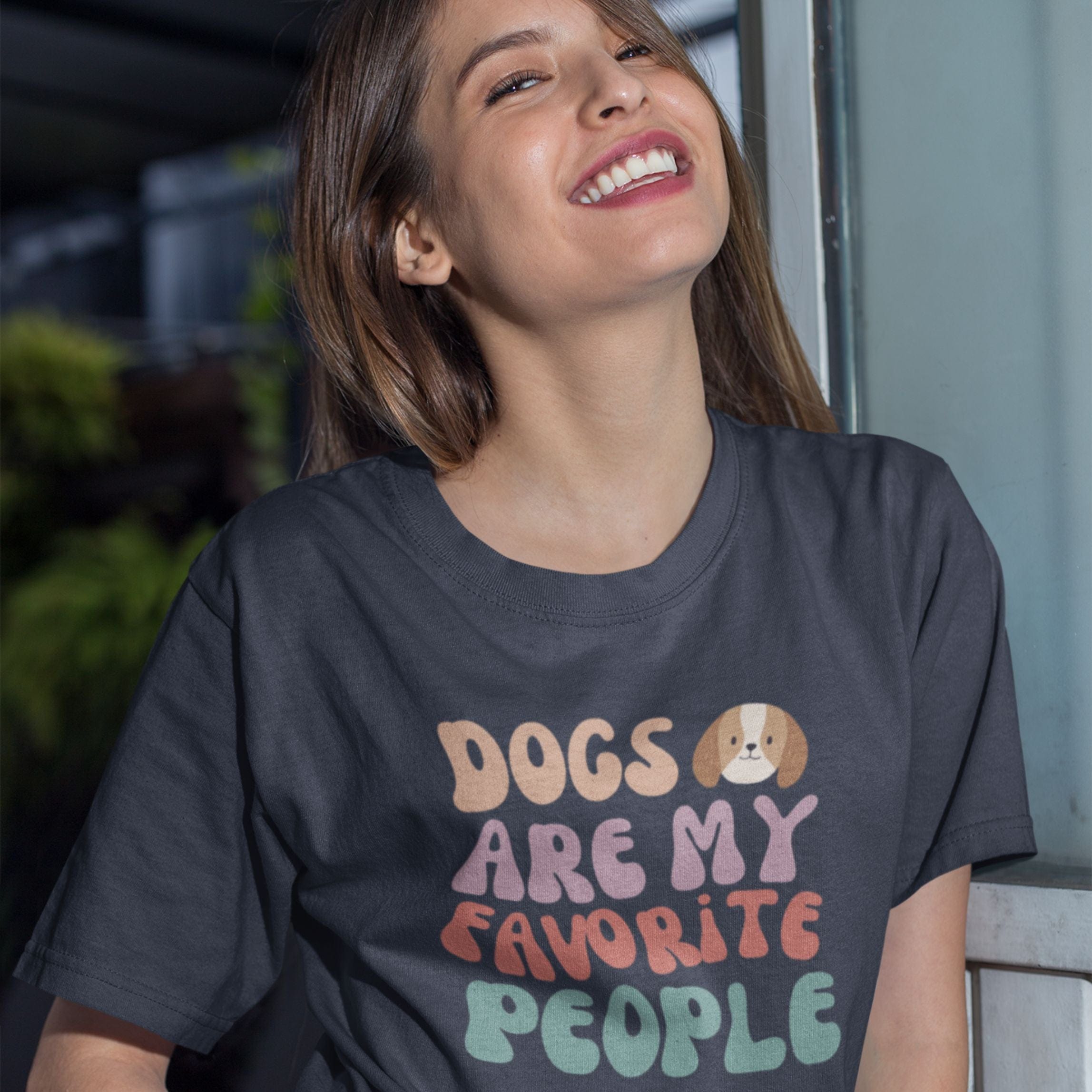 T-Shirt Dogs Are My Favorite People Premium Unisex T-Shirt ReallyintoDogs